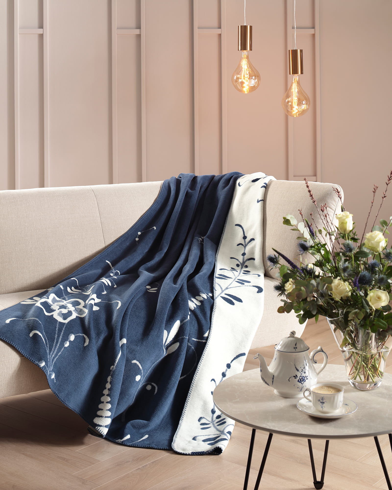 Villeroy & Boch Wohndecken Vieux Luxembourg Blau - 150x200 cm