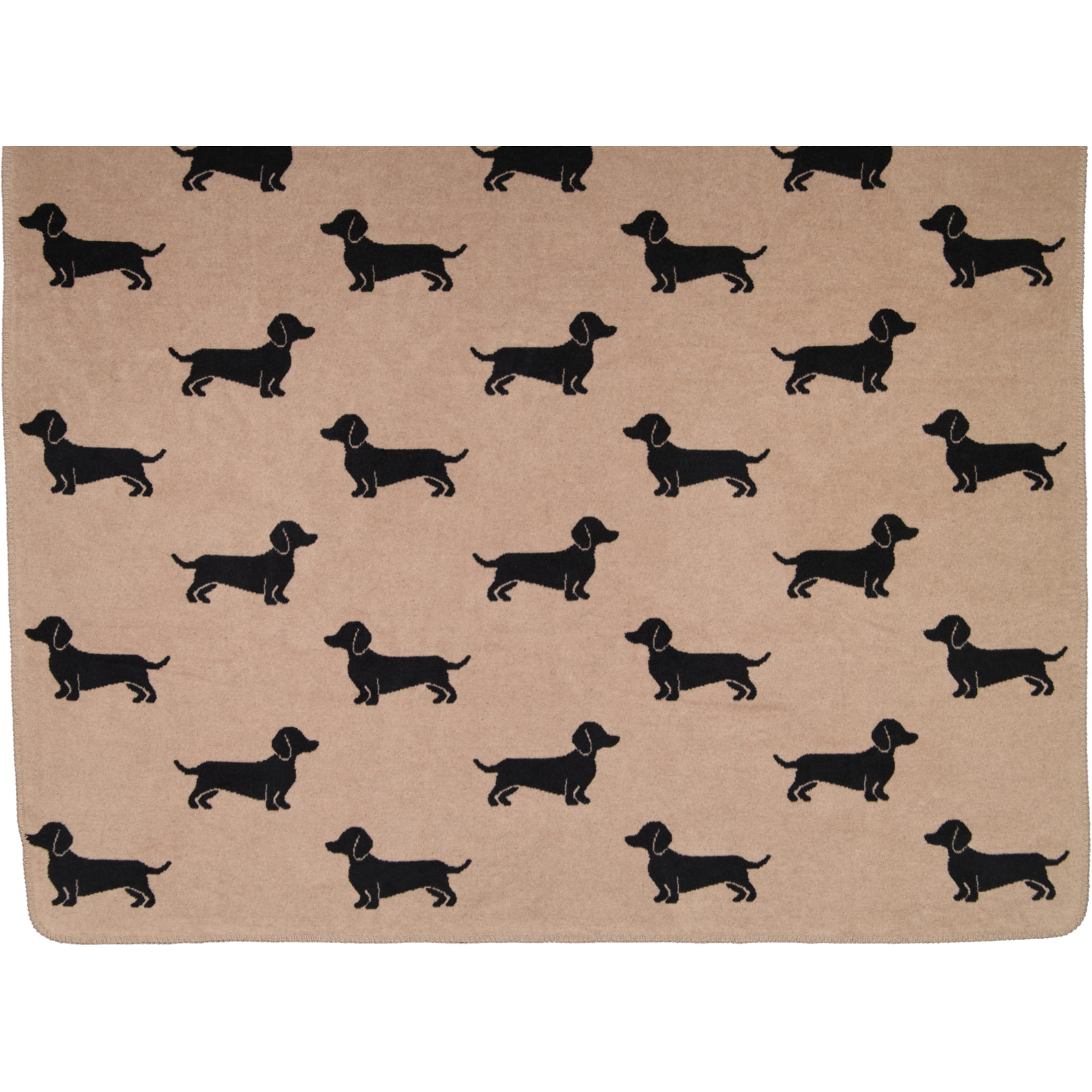 Cawö Wohndecken WE LOVE DOGS 62460 schwarz/beige - 93 - 150x200 cm