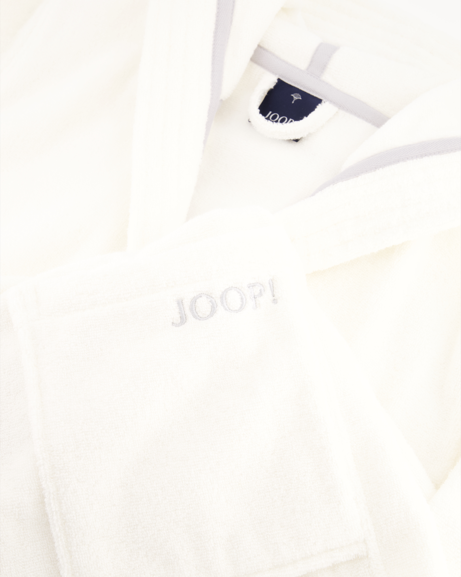 JOOP! Herren Bademantel - Kapuze 1648 - Farbe: Weiß - 600 - S