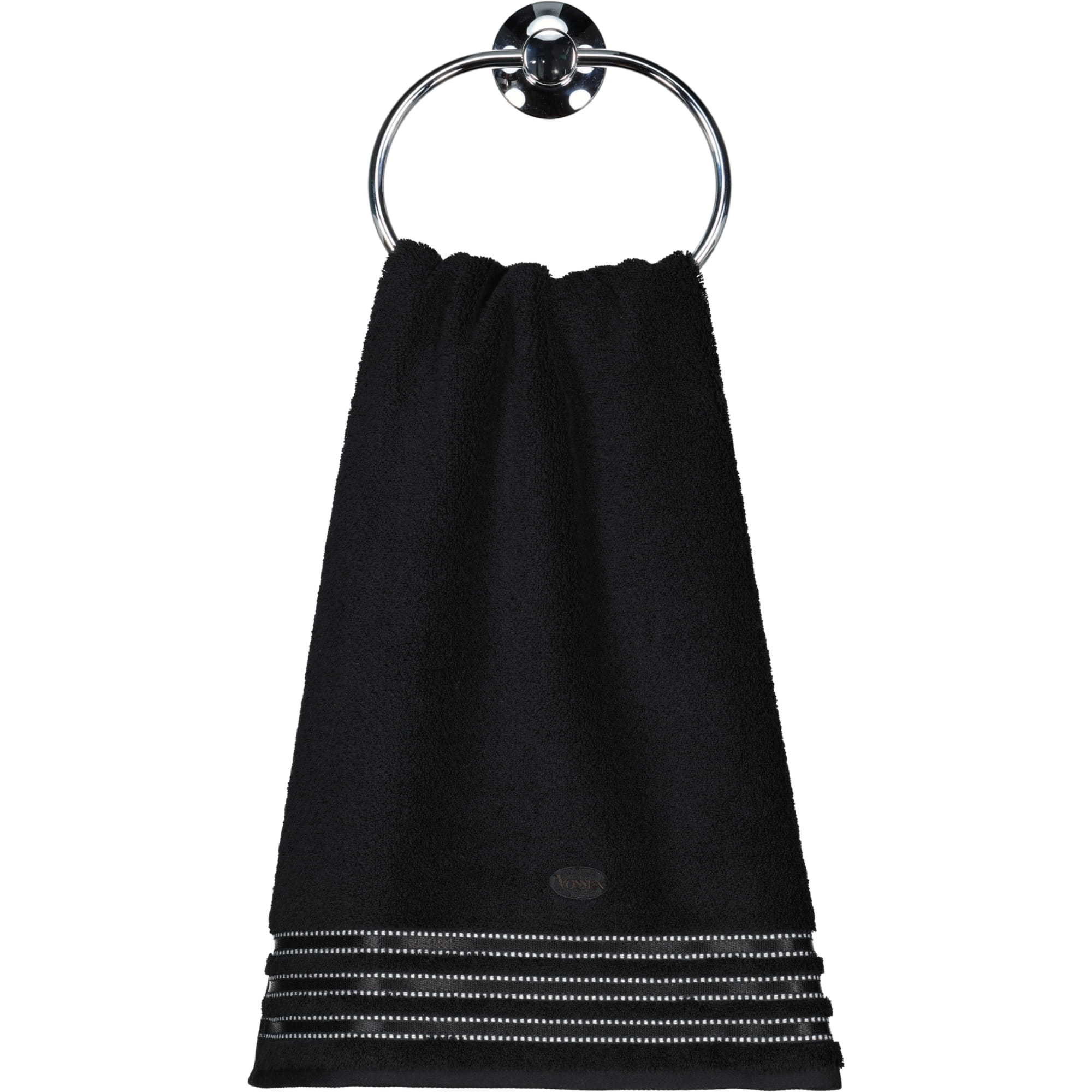 Vossen Handtücher Cult de Luxe schwarz - 7900 - Handtuch 50x100 cm