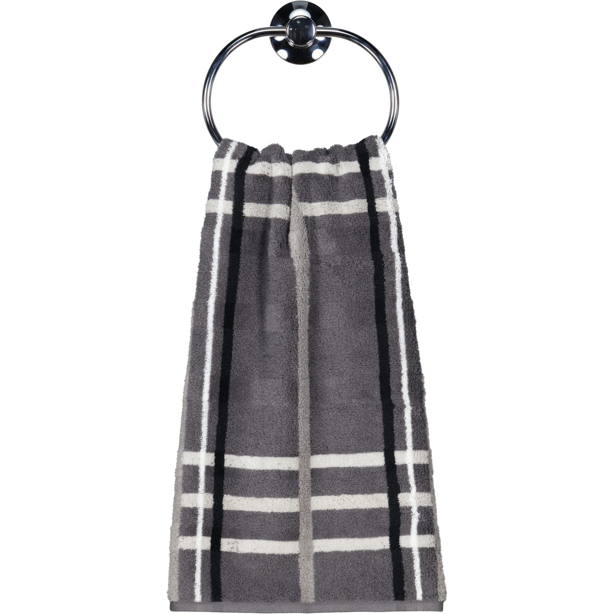 Cawö Handtücher Noblesse Check 1089 anthrazit - 77 - Handtuch 50x100 cm