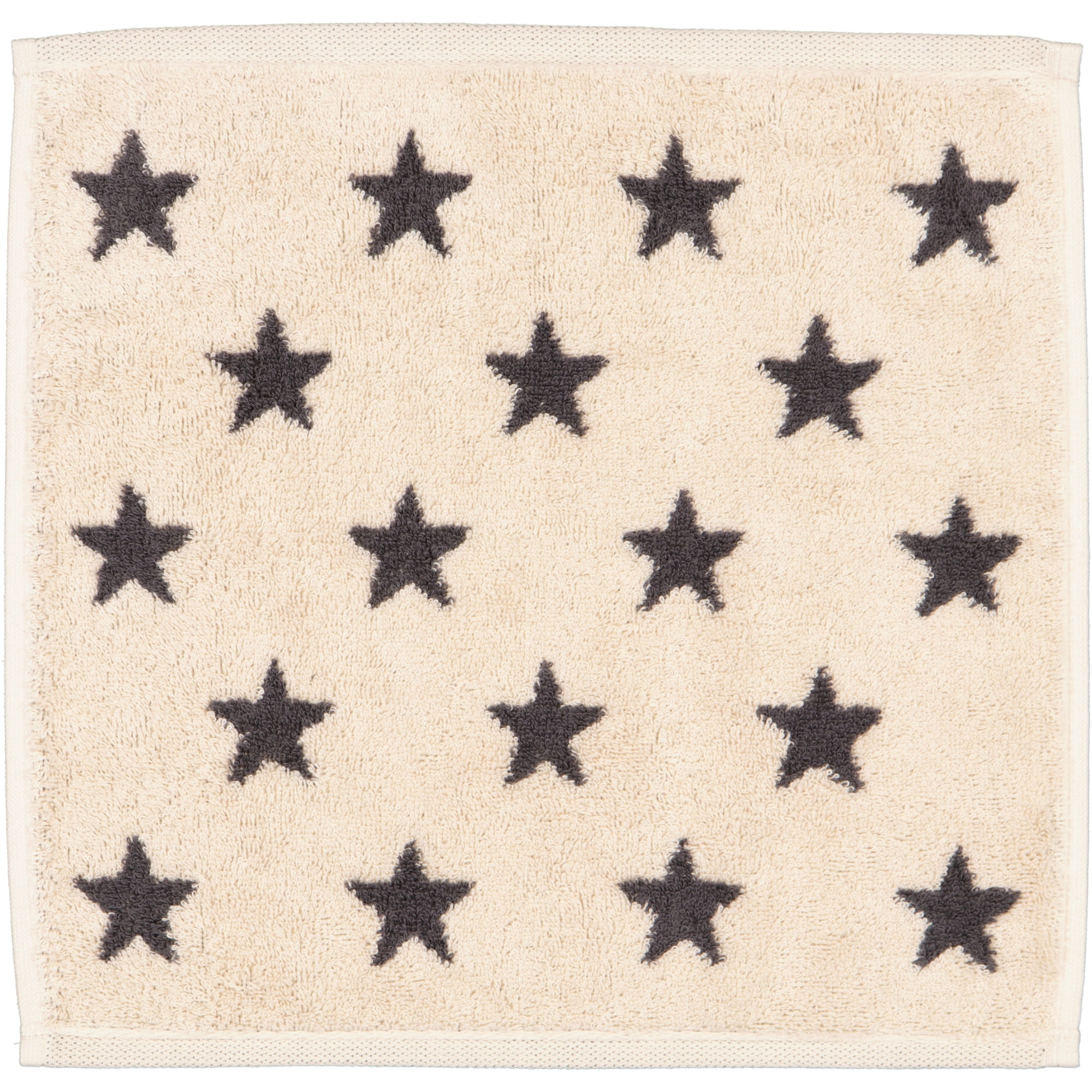 Cawö Handtücher NEW STARS Sterne klein 6261 beige/basalt - 37 - Seiflappen 30x30 cm