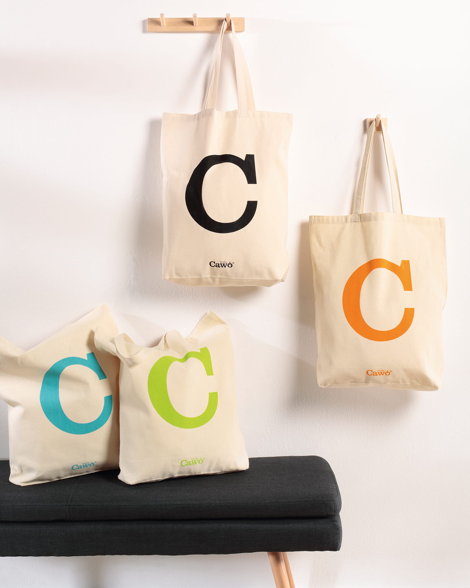 Cawö Shopper C 55705 - Farbe: natur/orange - 33 - 45x50 cm