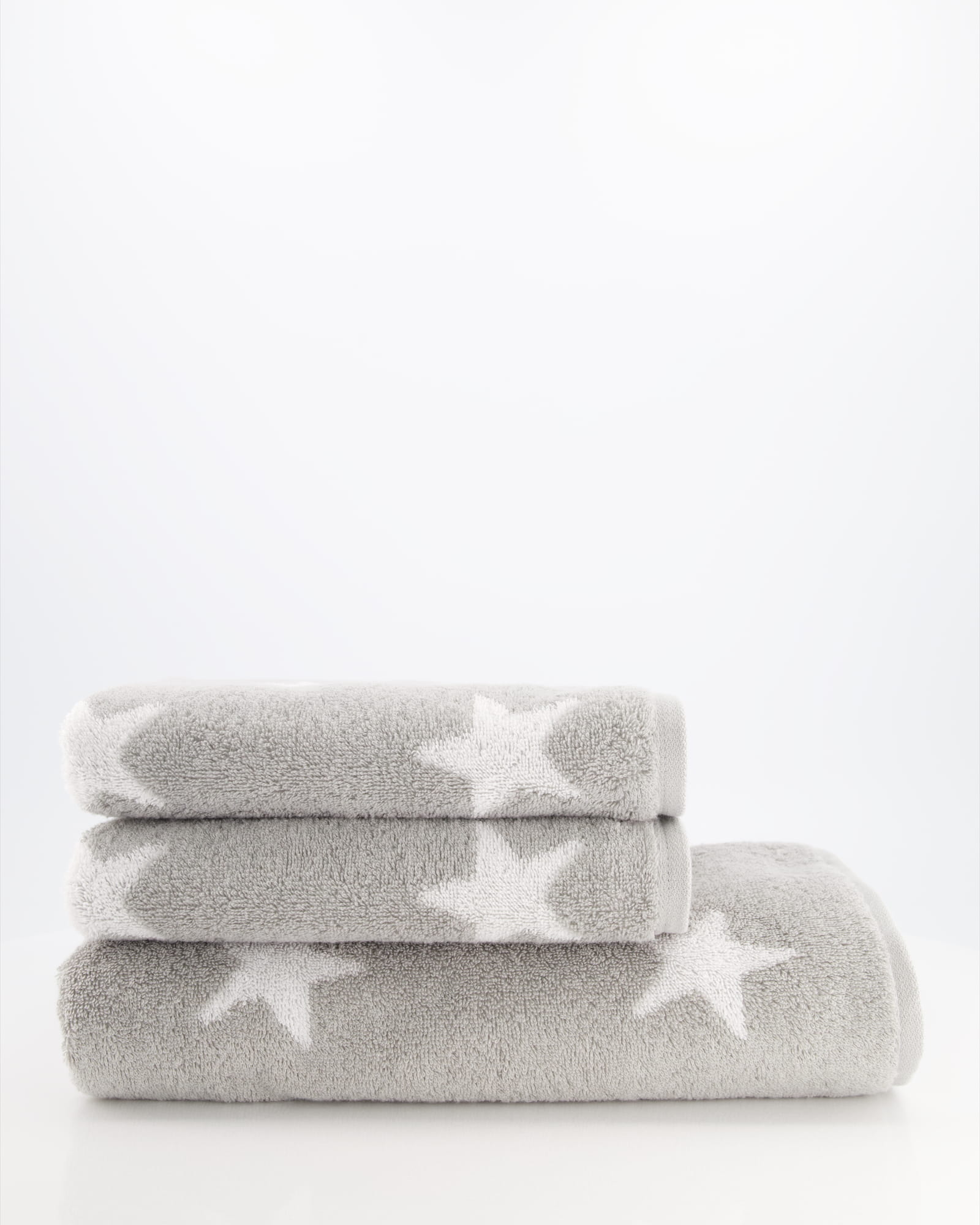 Cawö Handtücher NEW STARS Sterne groß 6260 platin/weiß - 76 - Handtuch 50x100 cm