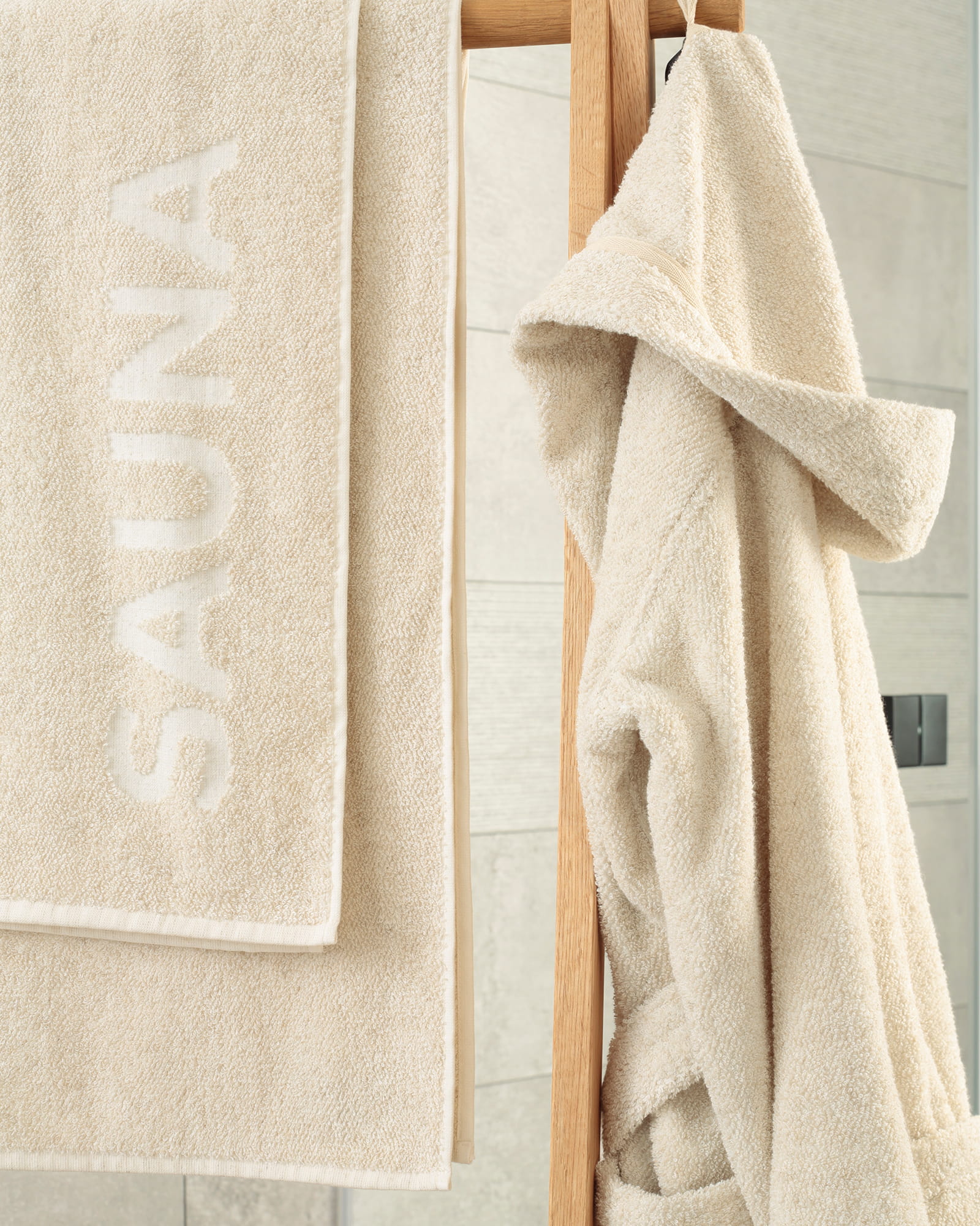 Cawö Saunatücher SAUNA Cotton & Hemp 5507 natur - 33 - 80x200 cm
