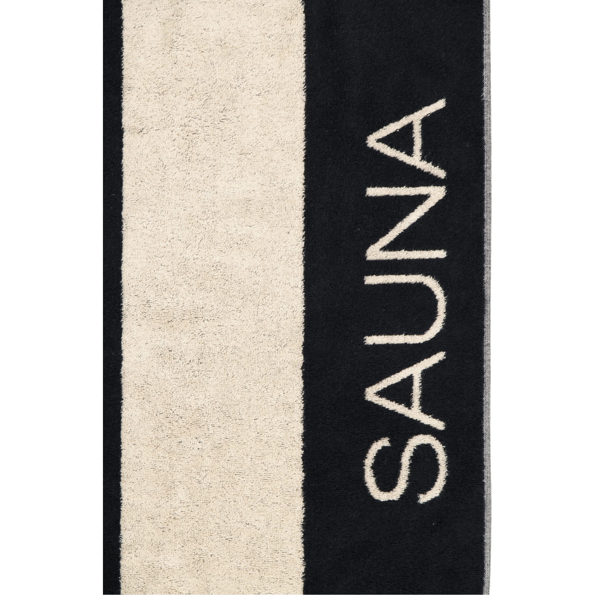 Cawö Saunatuch Natural Blockstreifen 6221 80x200 cm - Farbe: natur-schwarz - 39