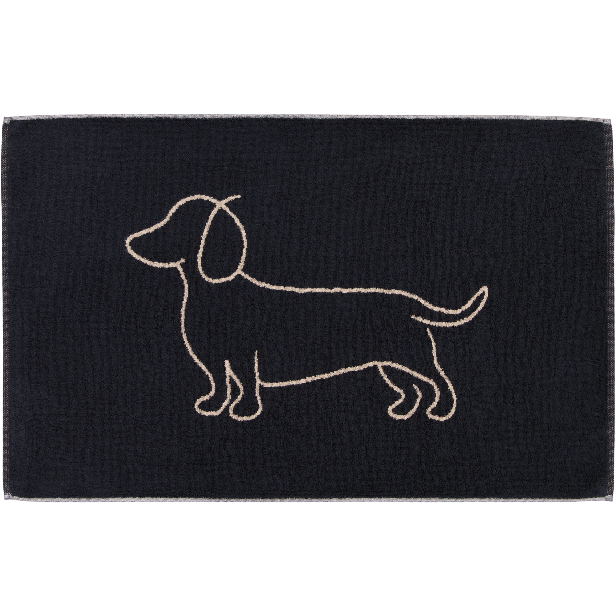 Cawö Badematten WE LOVE DOGS Companion 6248 schwarz/beige - 93 - 50x80 cm