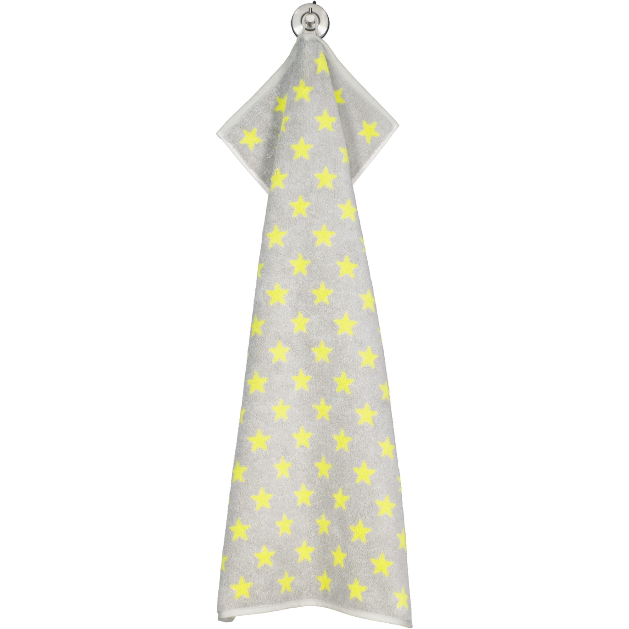 Cawö Handtücher NEW STARS Sterne klein 6261 platin/lime - 75 - Handtuch 50x100 cm