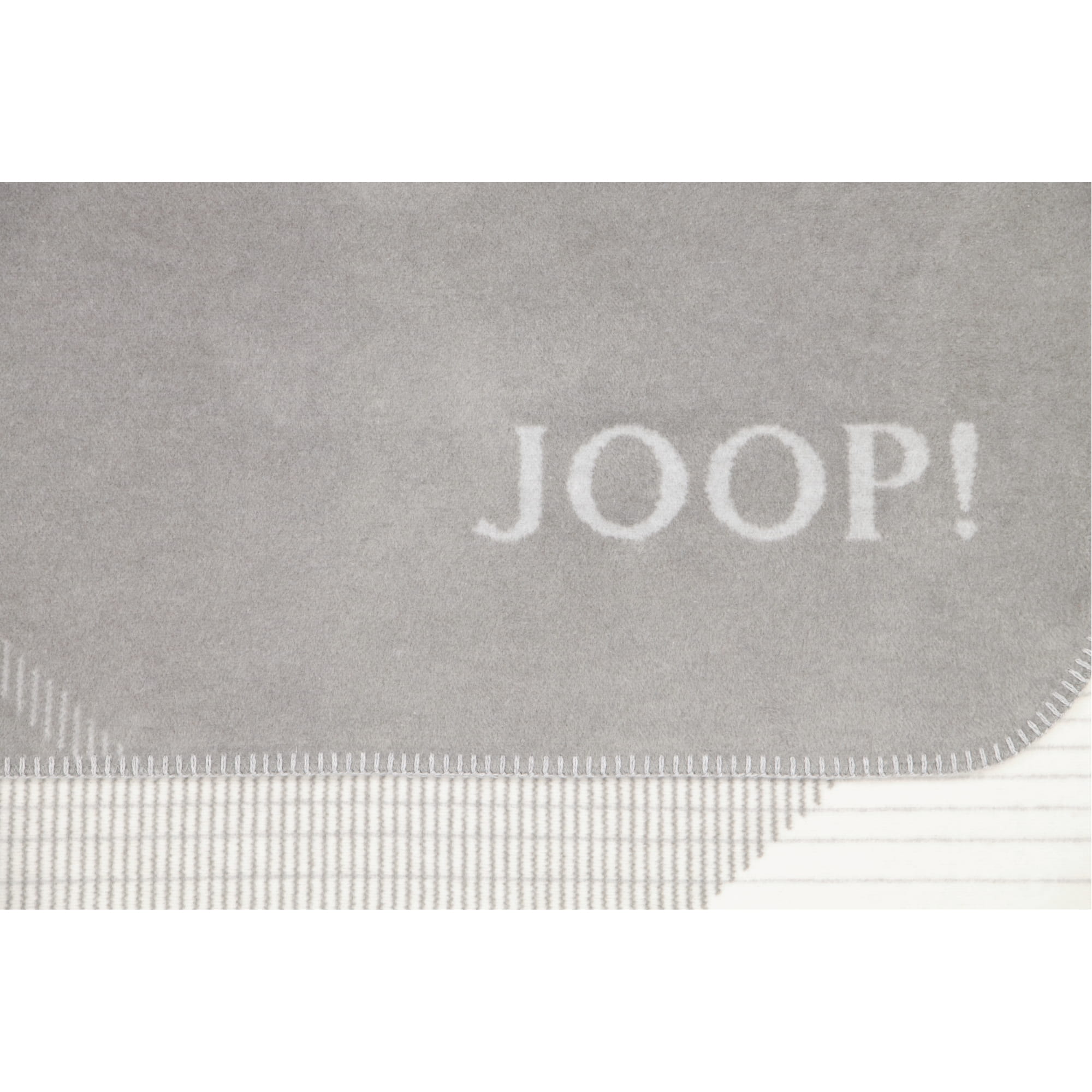 JOOP! Wohndecke Checks - Größe: 150x200 cm - Farbe: Silber-Natur