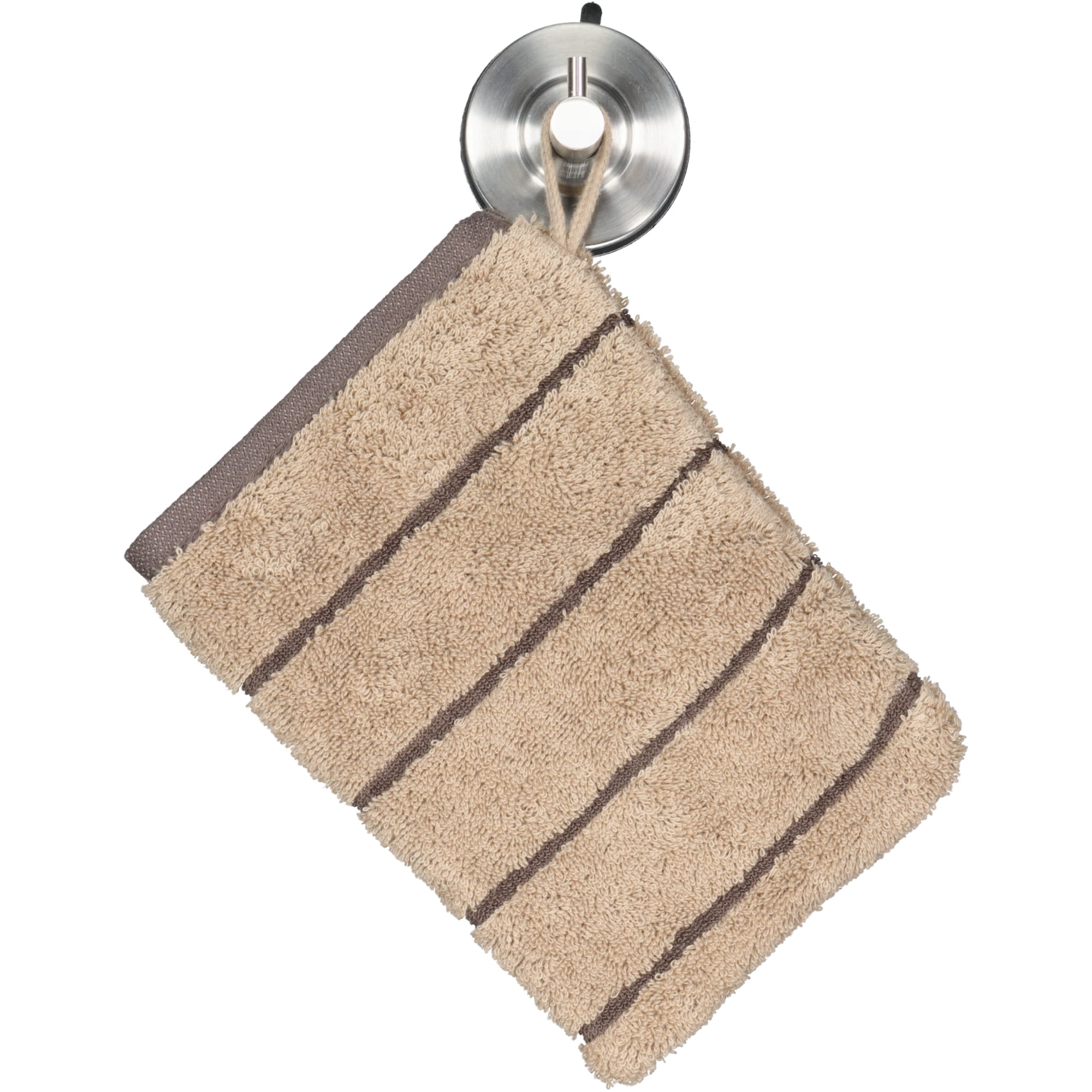 Cawö Handtücher Balance Doubleface 6232 sand - 39 - Waschhandschuh 16x22 cm
