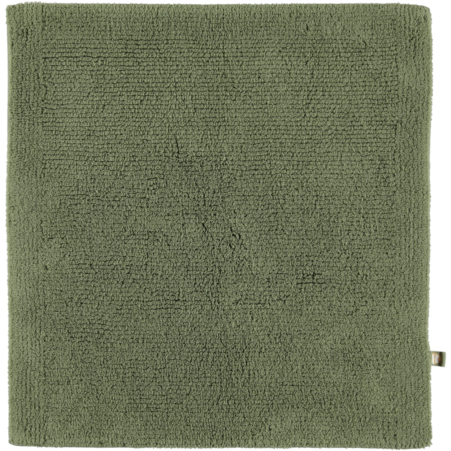 Rhomtuft - Badteppich Pur - Farbe: olive - 404 - 60x60 cm