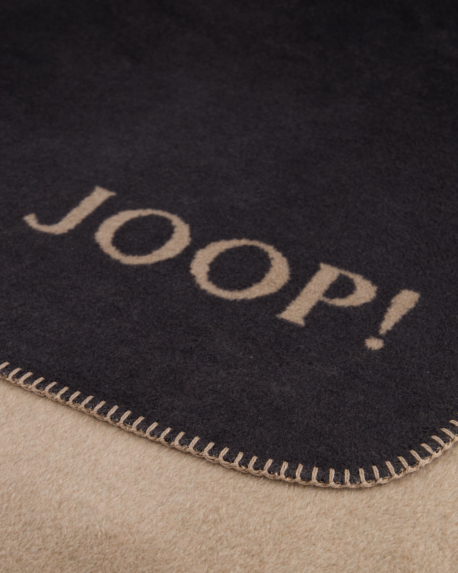JOOP! Wohndecken Uni-Doubleface Anthrazit-Karamell - 150x200 cm
