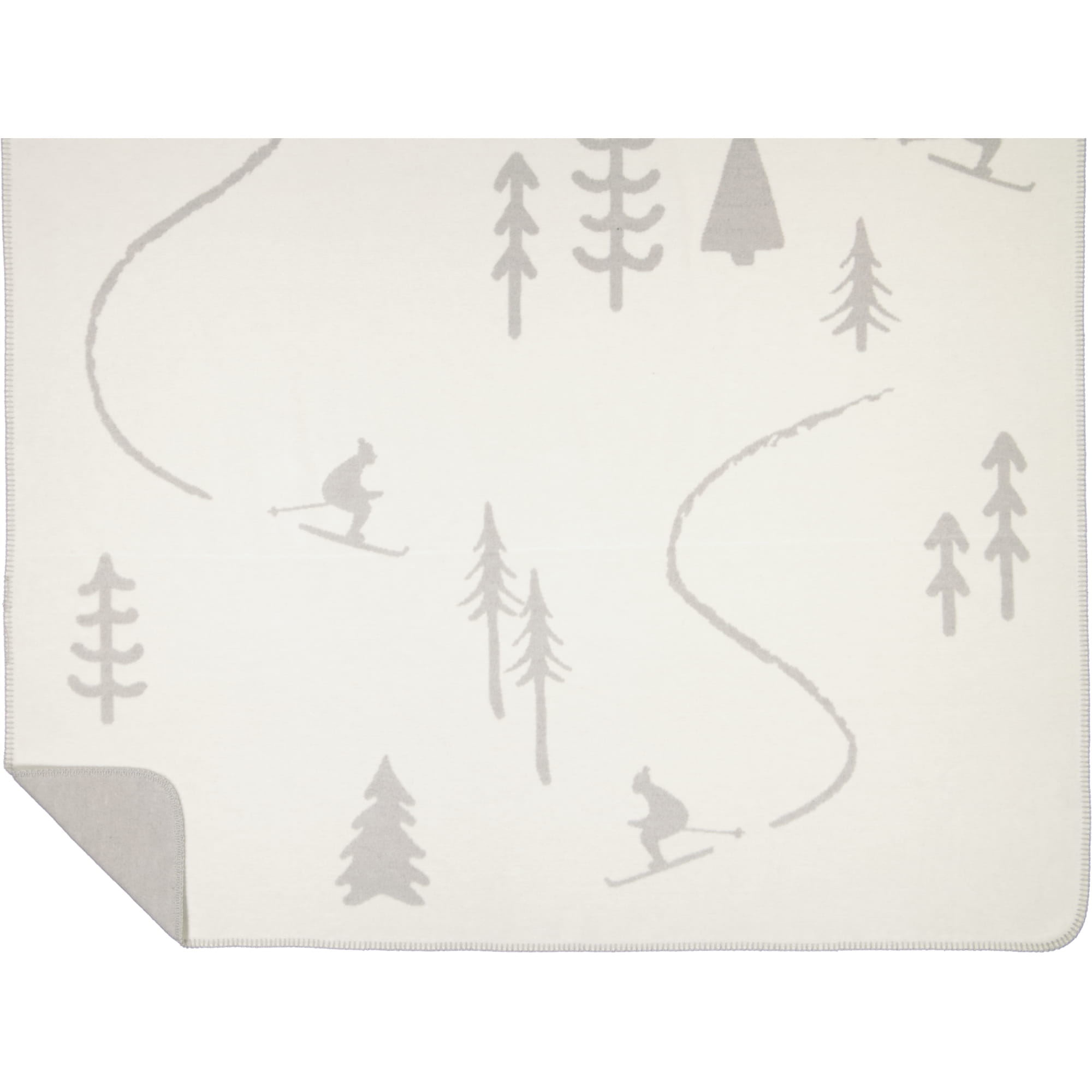 Cawö Wohndecken WINTER EDITION Skifahrer 62720 natur/stein - 67 - 150x200 cm
