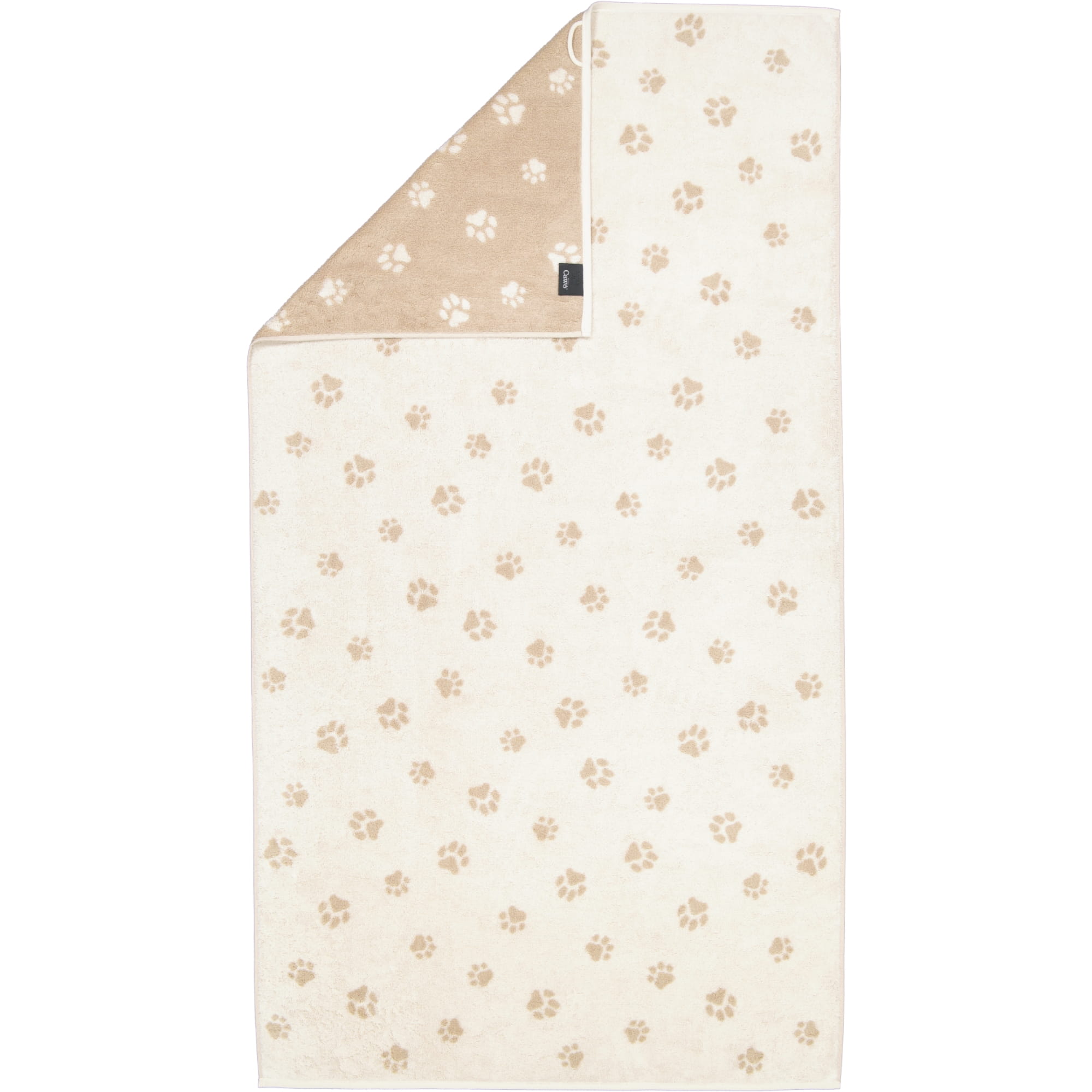 Cawö Handtücher WE LOVE DOGS Paws 6247 Natur-Beige - 33 - Duschtuch 80x150 cm