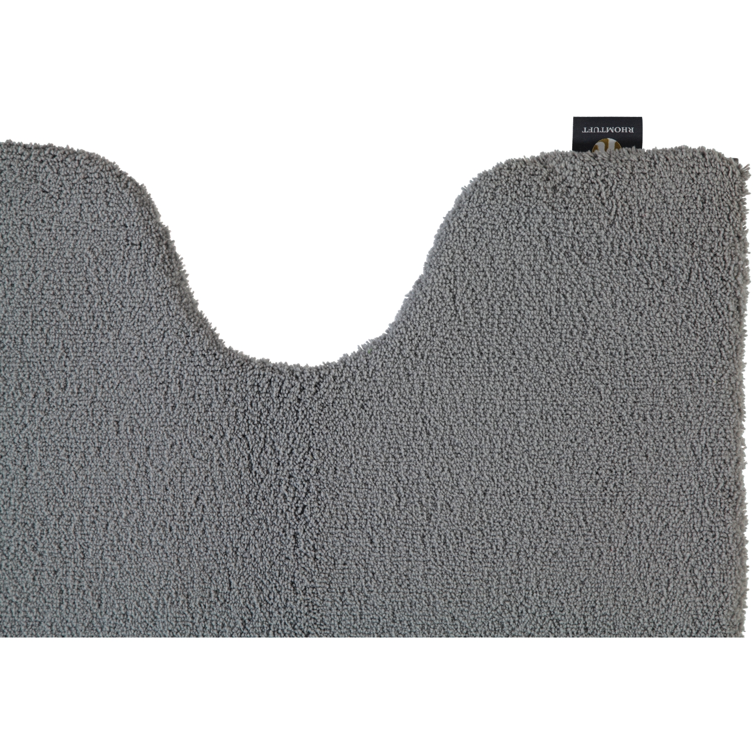 Rhomtuft - Badteppiche Square - Farbe: kiesel - 85 - Toilettenvorlage mit Ausschnitt 55x60 cm