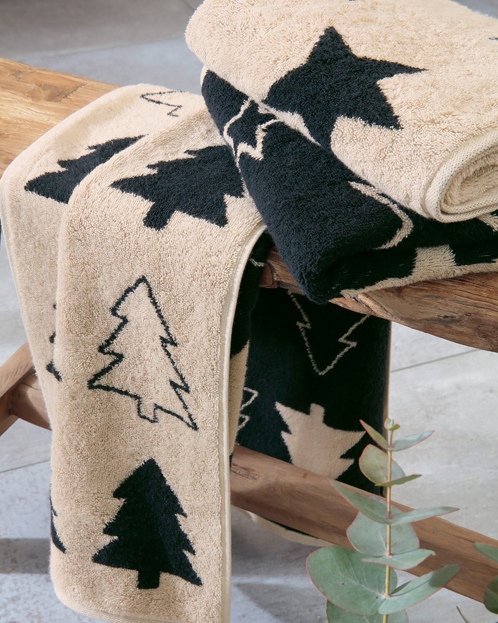 Cawö Handtücher Christmas Edition Tannenbäume 794 natur-schwarz - 39