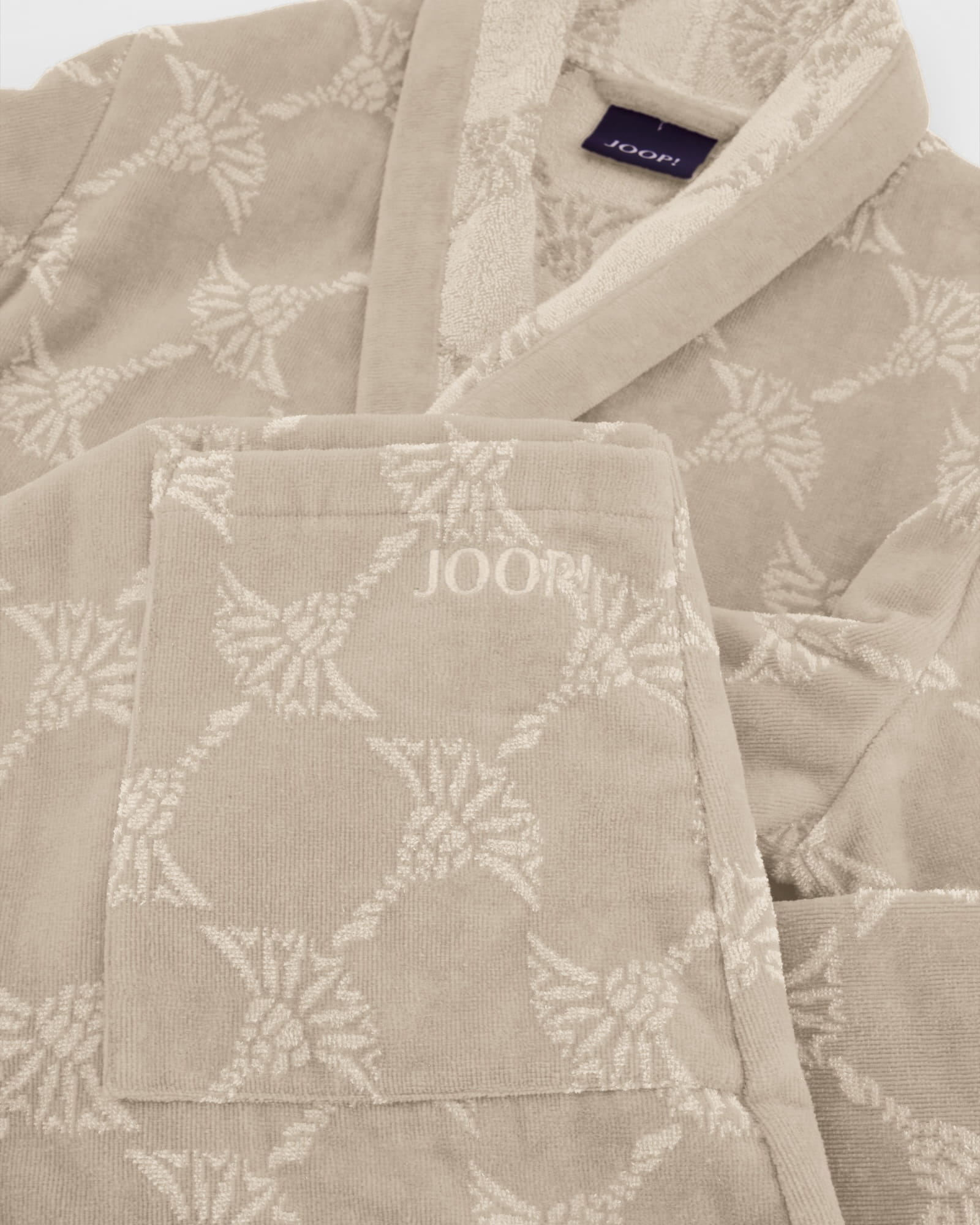 JOOP! Bademäntel Damen Schalkragen Cornflower 1645 Natur - 33