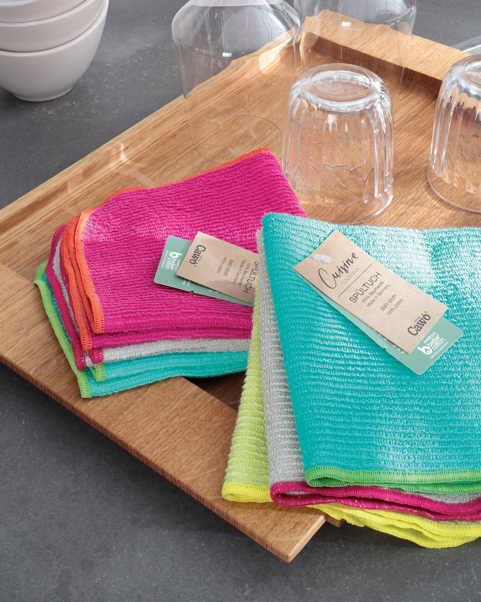 Cawö Spültücher Trio 550 3er Set türkis/pistazie - 14 - 30x30 cm