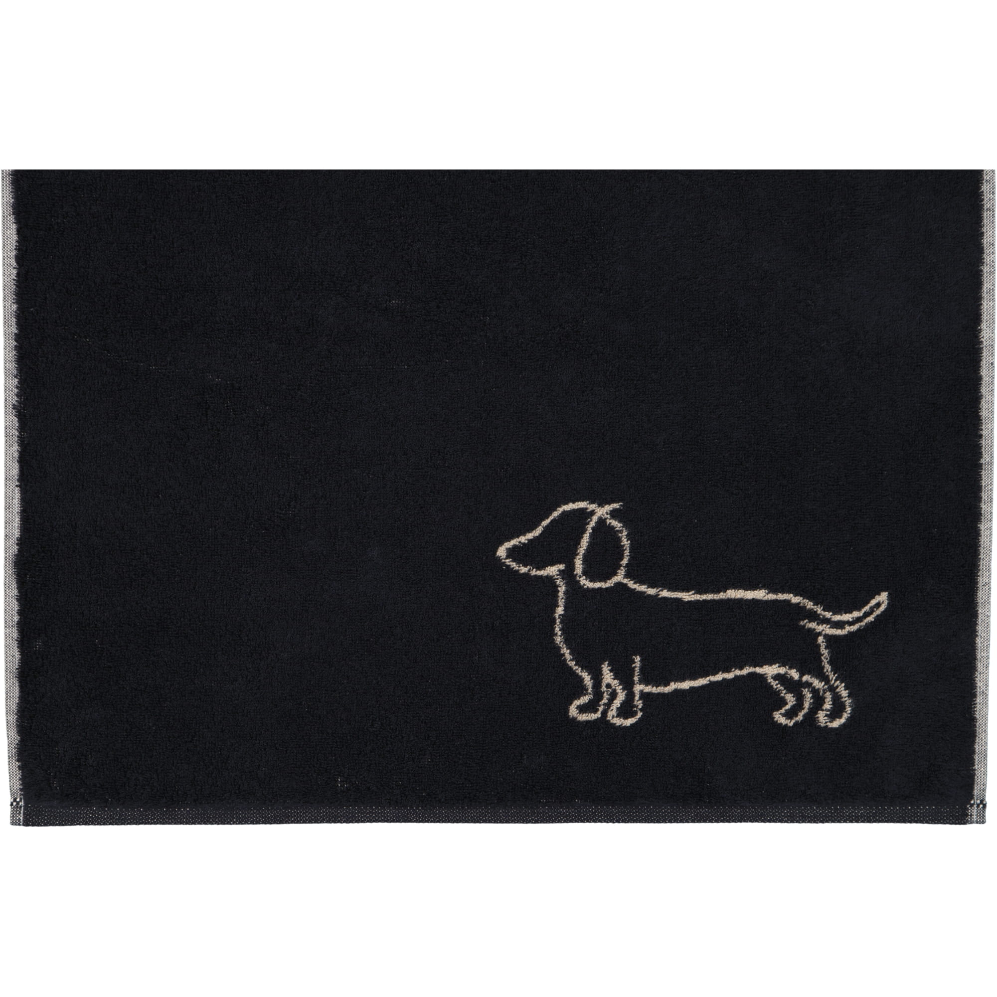 Cawö Handtücher WE LOVE DOGS Companion 6248 Schwarz-Beige - 93 - Duschtuch 80x150 cm