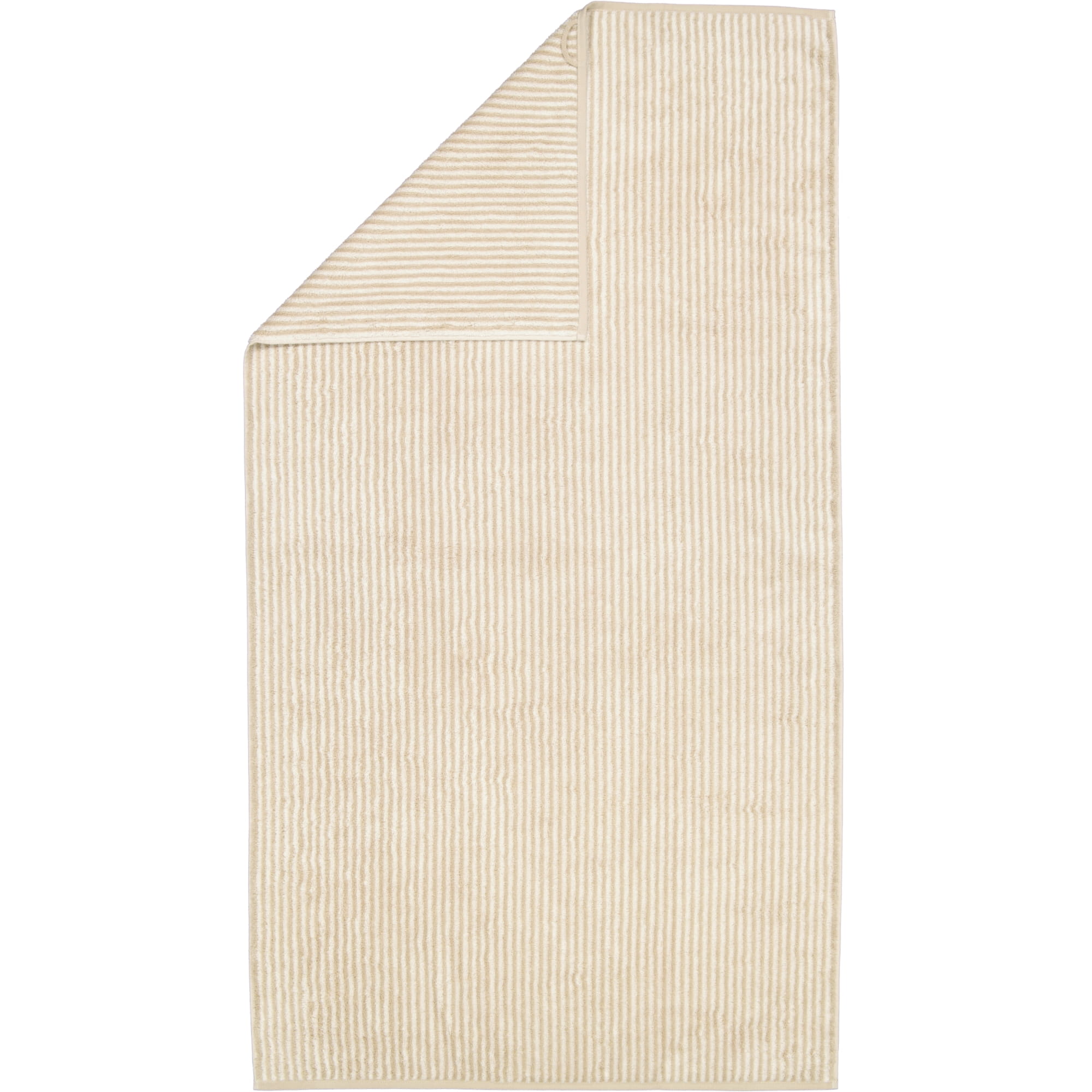 Cawö Handtücher Two-Tone Stripes 480 sand - 33 - Duschtuch 80x150 cm