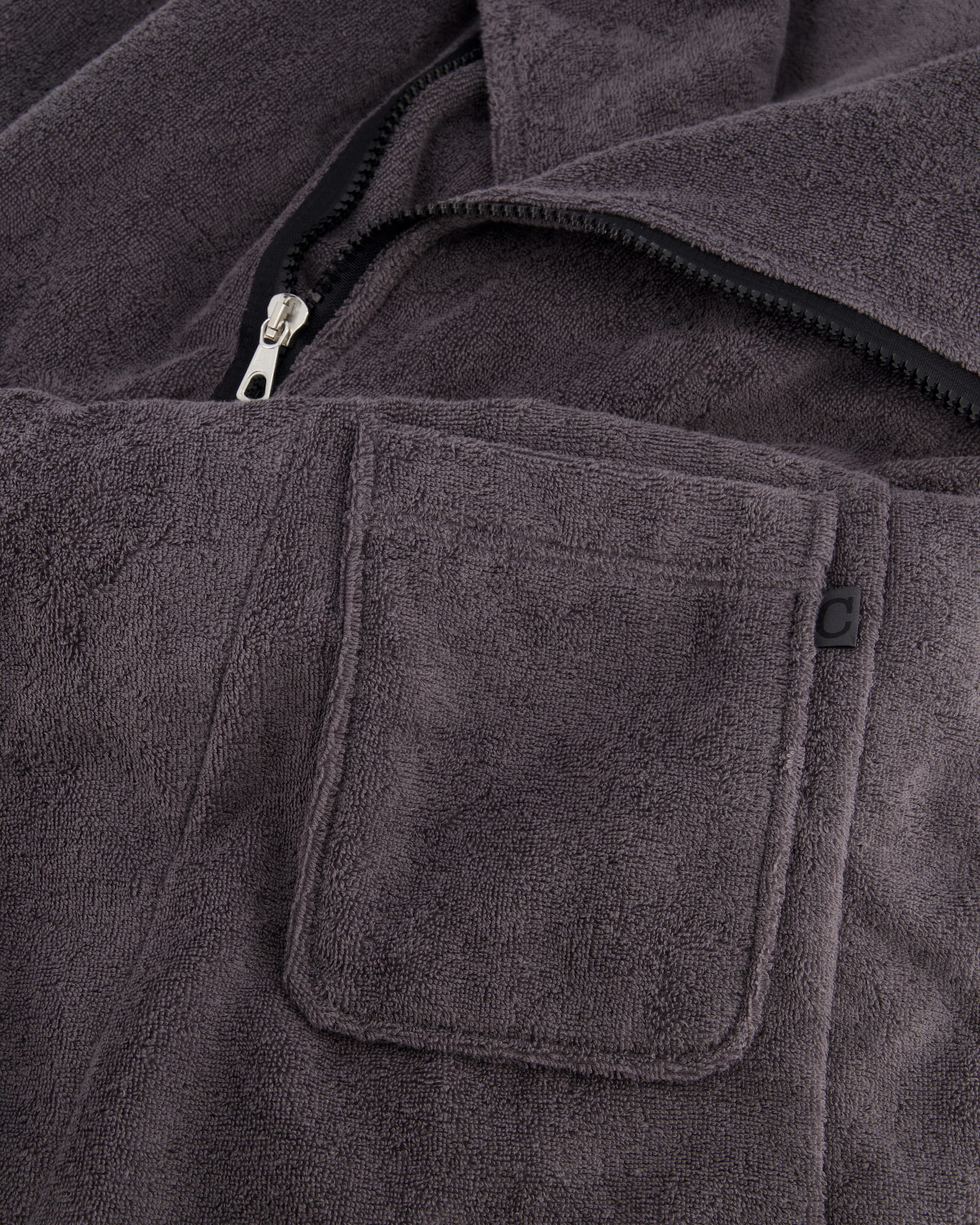 Cawö Bademäntel Herren Kapuze New Zipper 6516 anthrazit-schwarz - 774