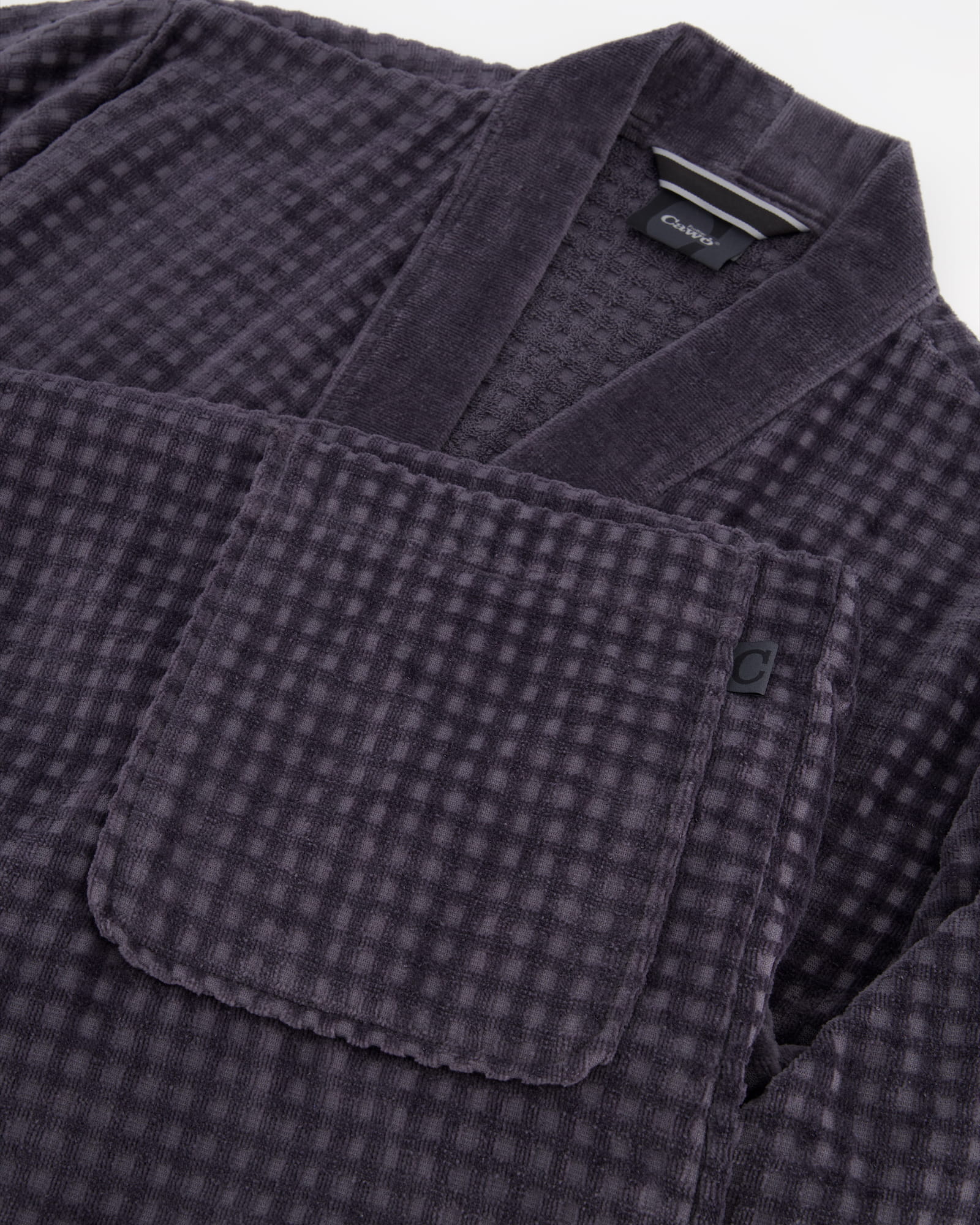 Cawö Herren Bademantel Kimono 3714 - Farbe: anthrazit - 774