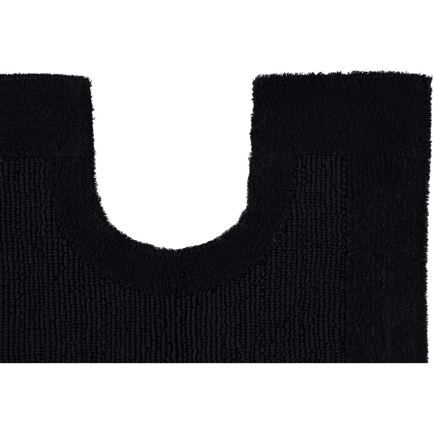 Rhomtuft - Badteppiche Prestige - Farbe: schwarz - 15 - Toilettenvorlage mit Ausschnitt 60x60 cm