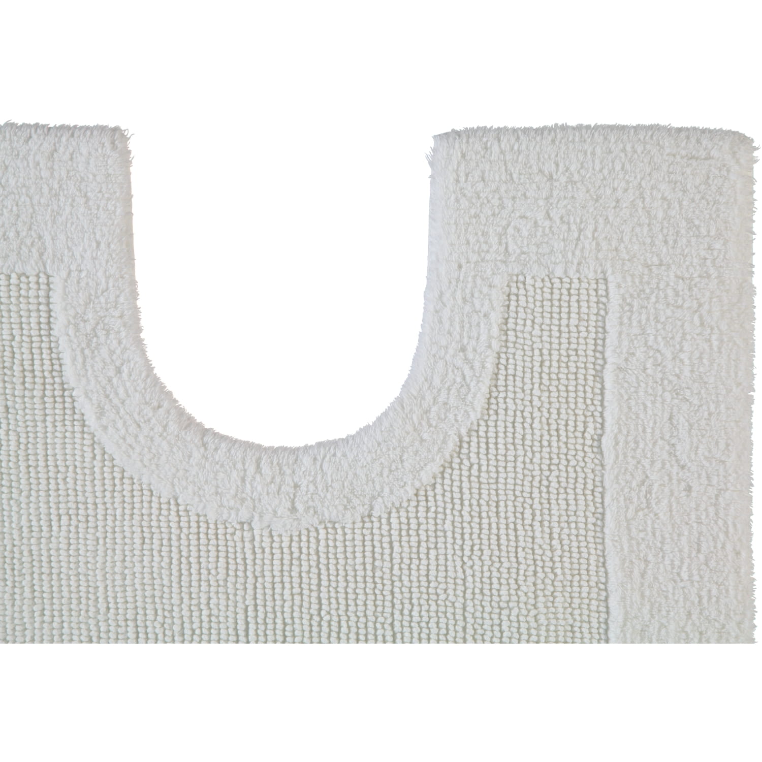 Rhomtuft - Badteppiche Prestige - Farbe: weiss - 01 - Toilettenvorlage mit Ausschnitt 60x60 cm