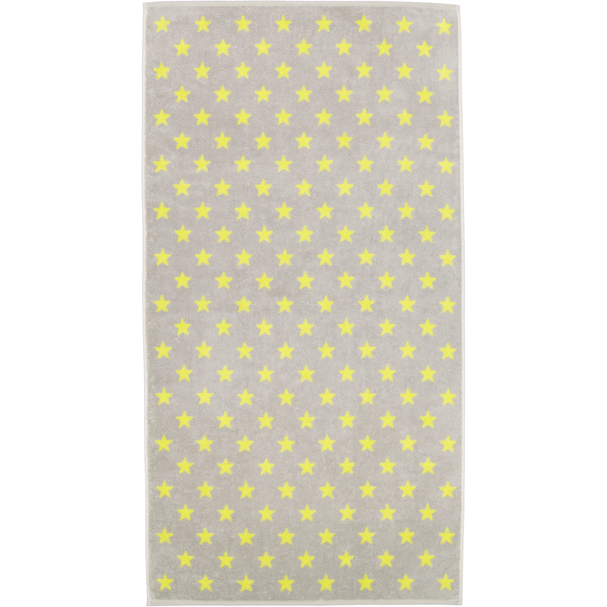 Cawö Handtücher NEW STARS Sterne klein 6261 platin/lime - 75 - Duschtuch 70x140 cm