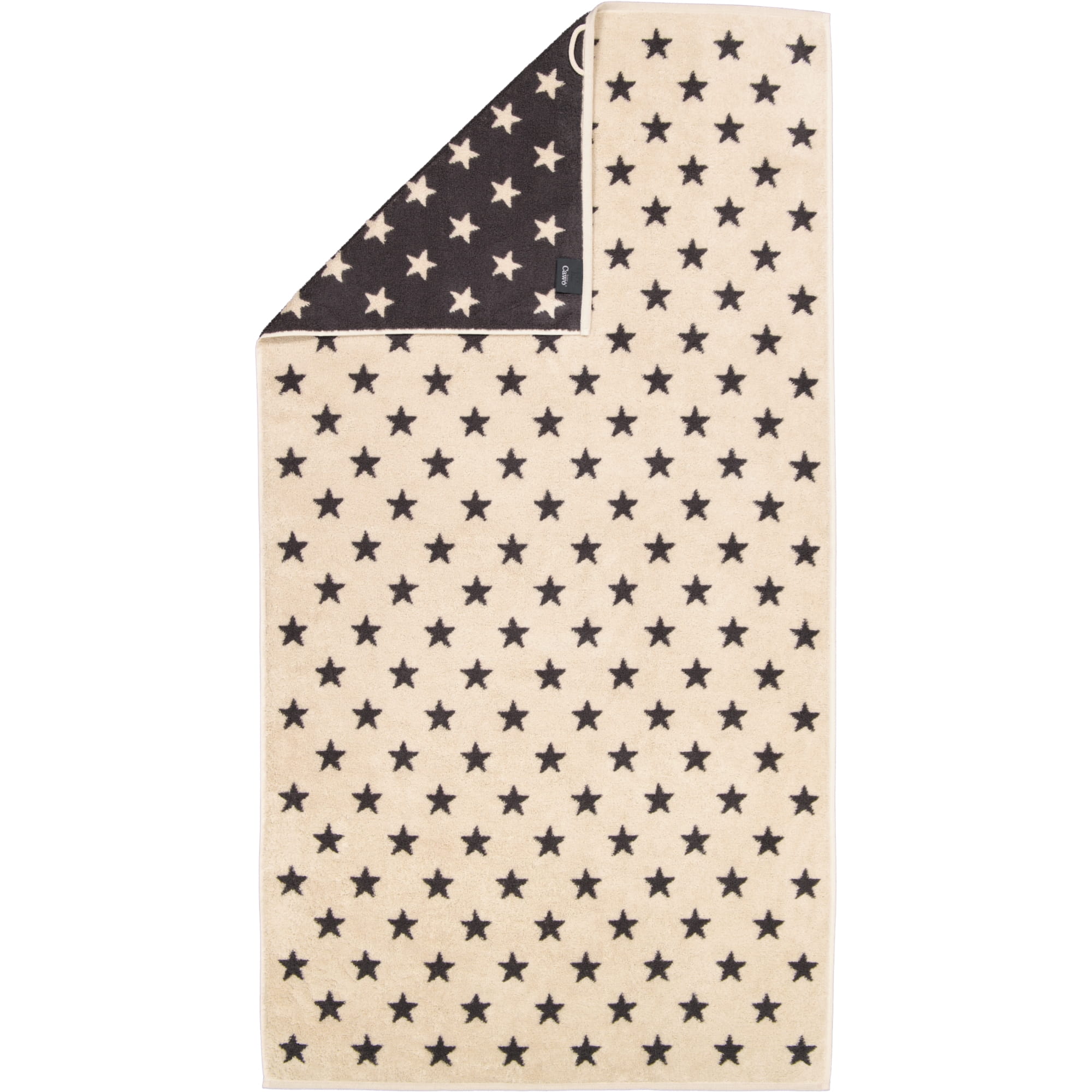 Cawö Handtücher NEW STARS Sterne klein 6261 beige/basalt - 37 - Duschtuch 70x140 cm