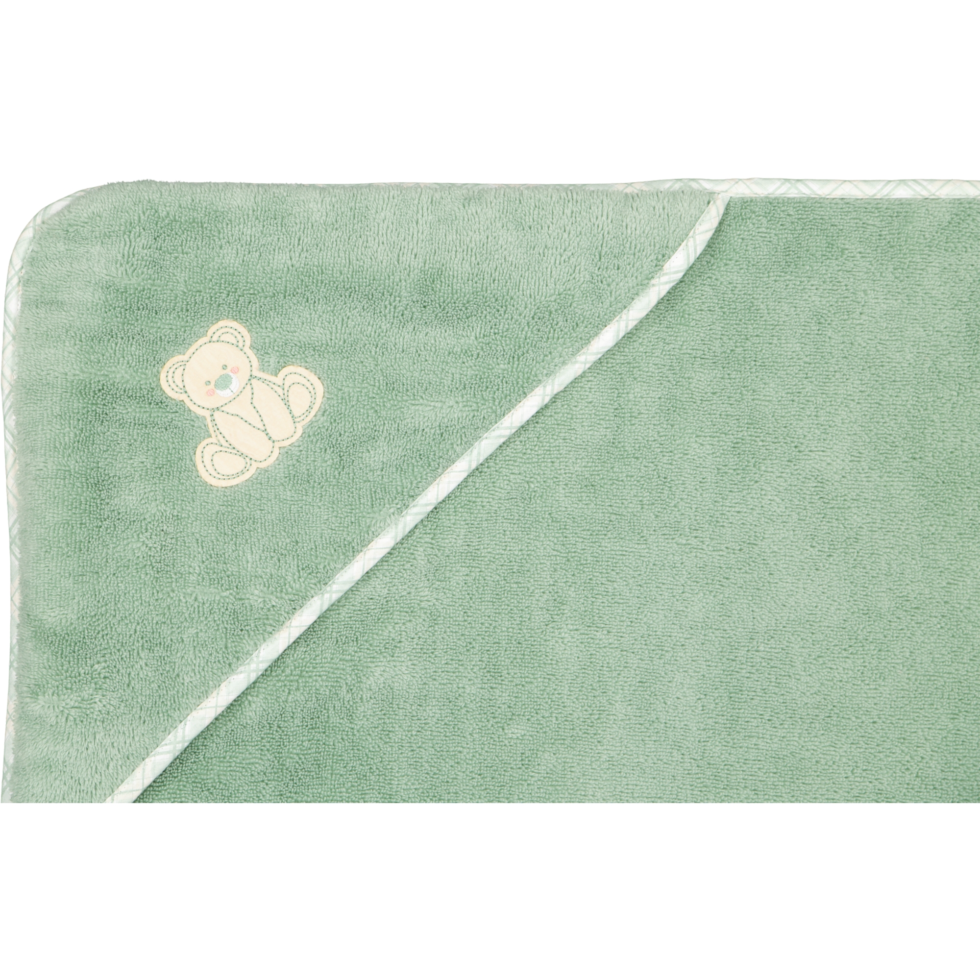 Vossen Kapuzentücher Teddy soft green - 5305 - Kapuzentuch 100x100 cm