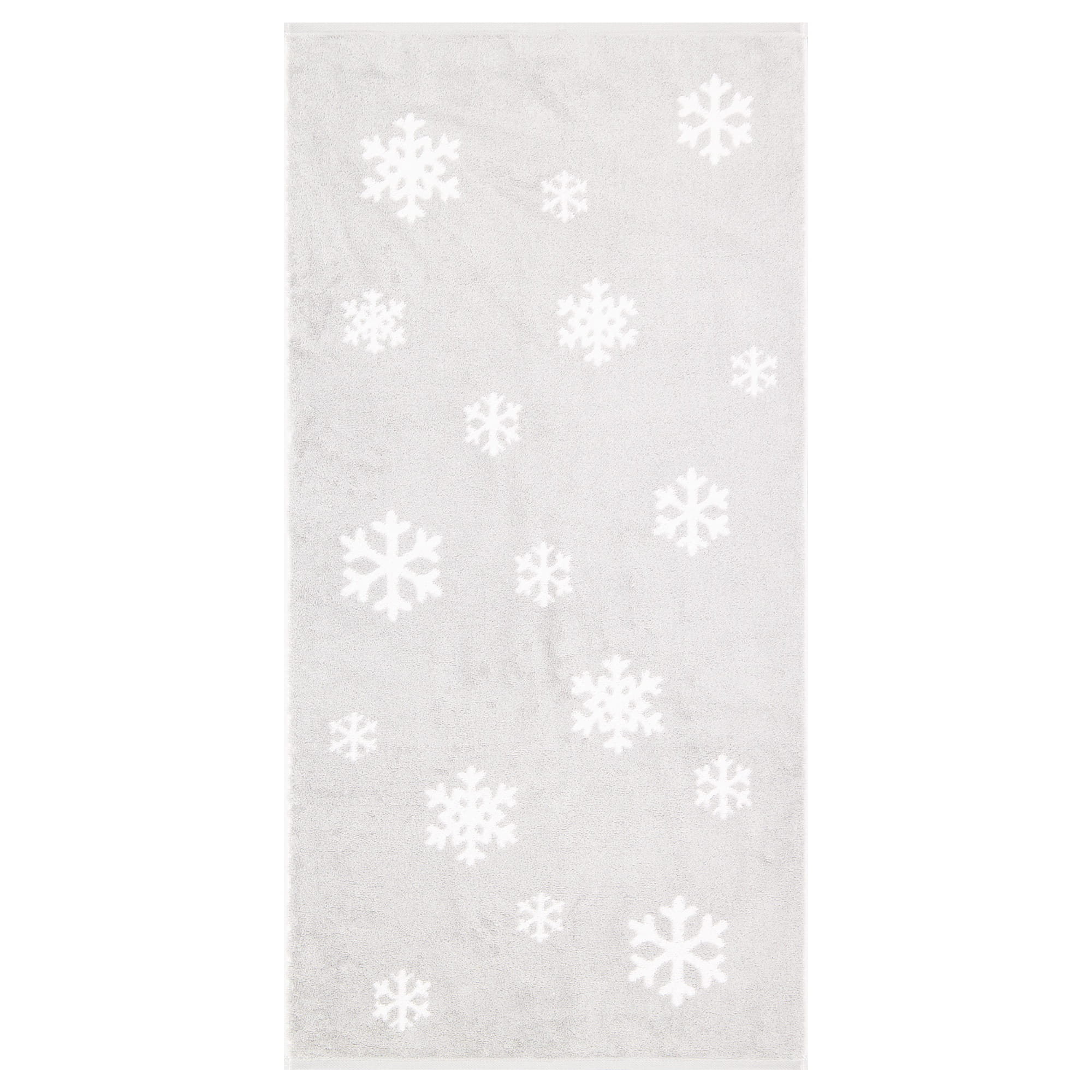 Cawö Handtücher WINTER EDITION Schneekristalle 6270 platin/weiß - 76 - Handtuch 50x100 cm