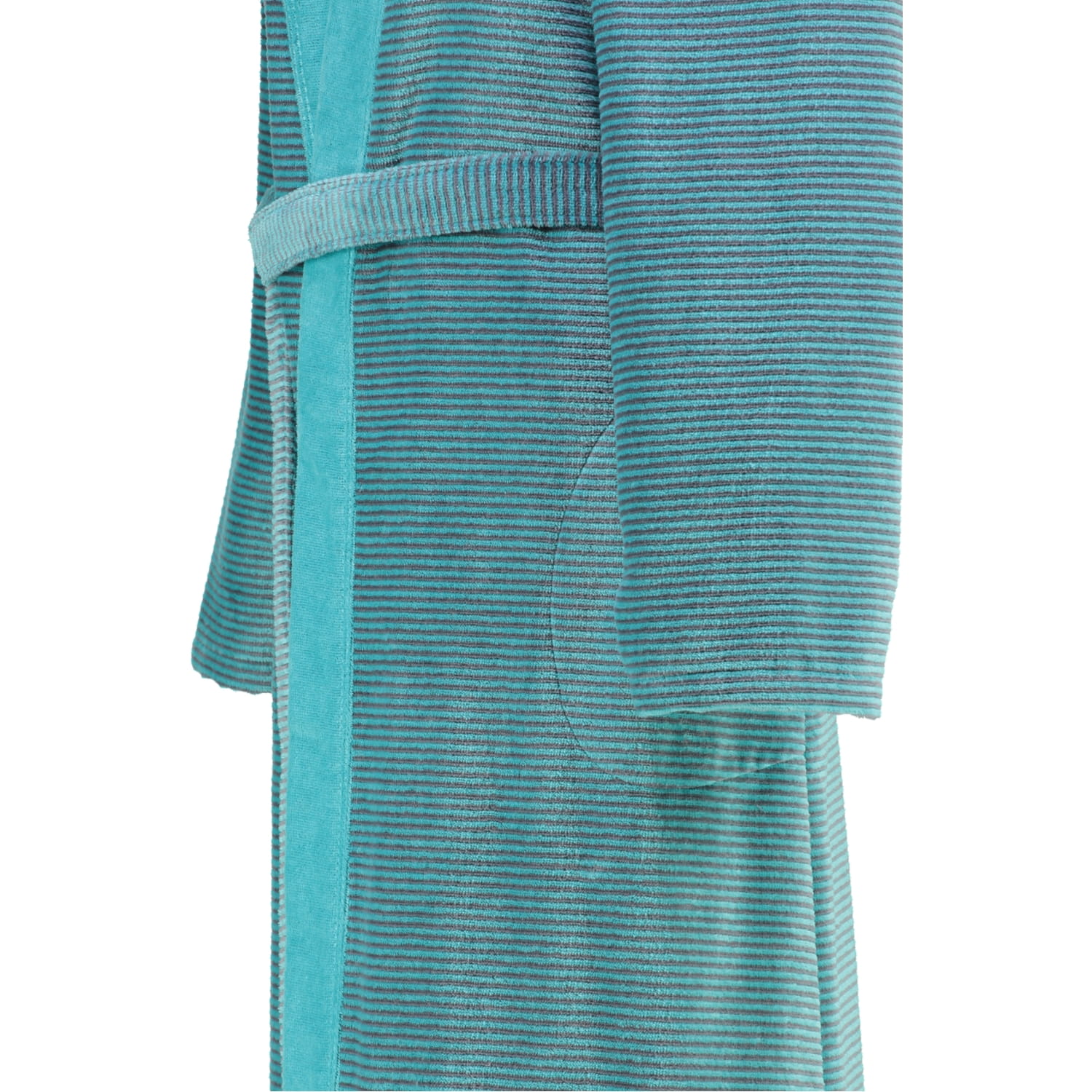 Cawö - Damen Bademantel Two-Tone Kimono 6431- Farbe: türkis - 47 - M