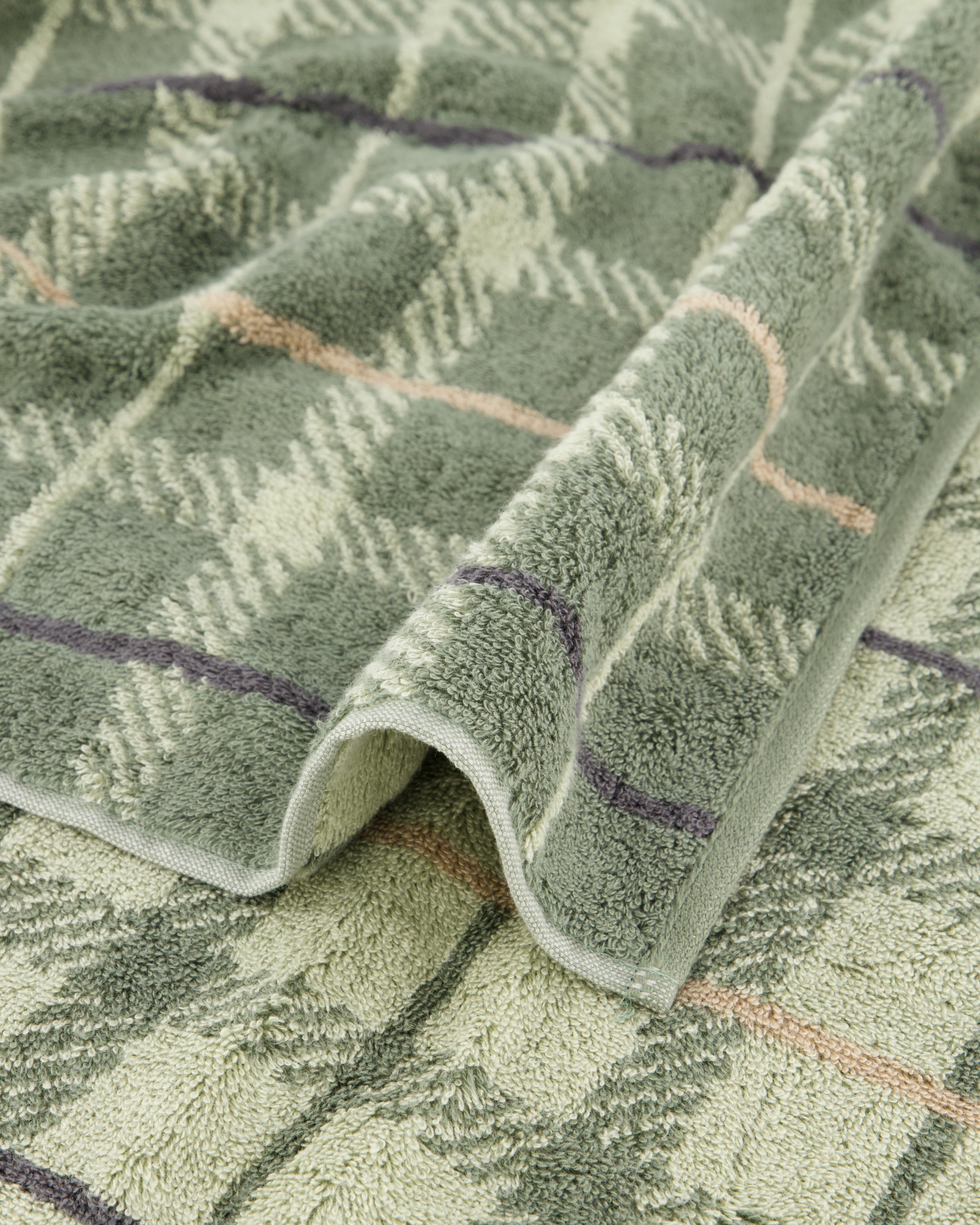 JOOP! Handtücher Contour Checked 1715 Oliv - 47 - Duschtuch 80x150 cm