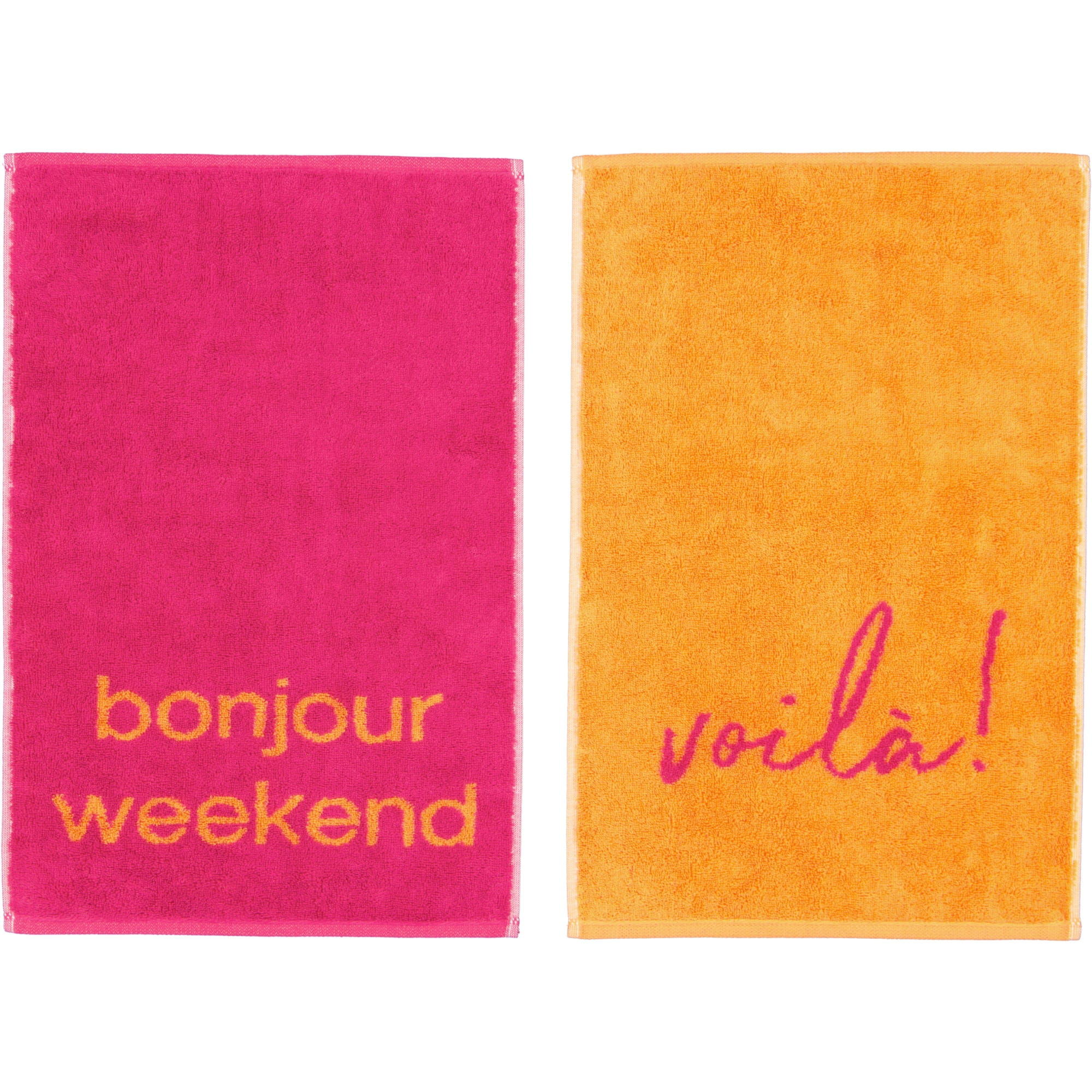 Cawö Gästetücher Postcard Towels Edition 100 bonjour weekend - 05 - Gästetuch 30x50 cm