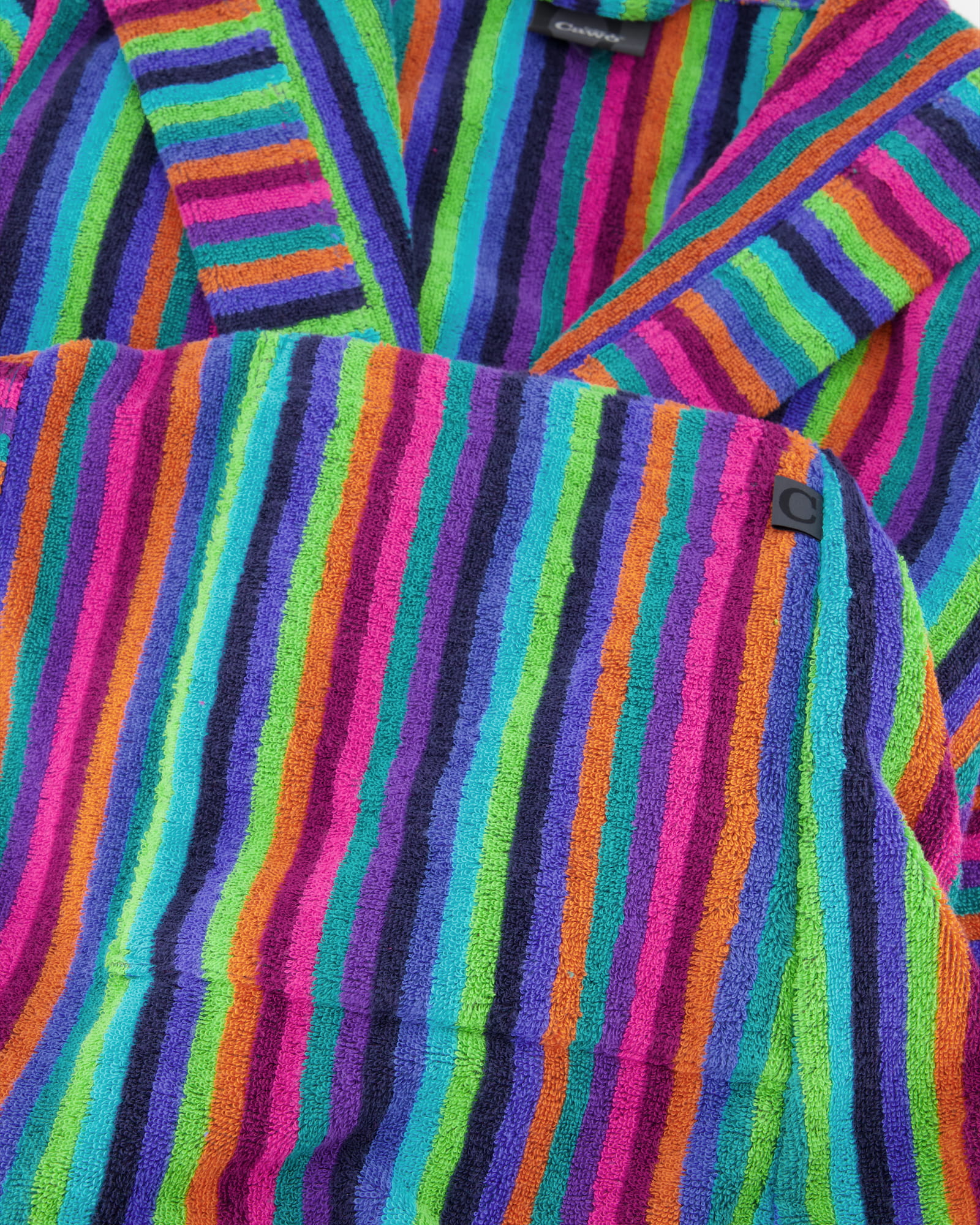 Cawö - Damen Kurzmantel Walkfrottier - Kapuze 7049 - Farbe: 84 - multicolor