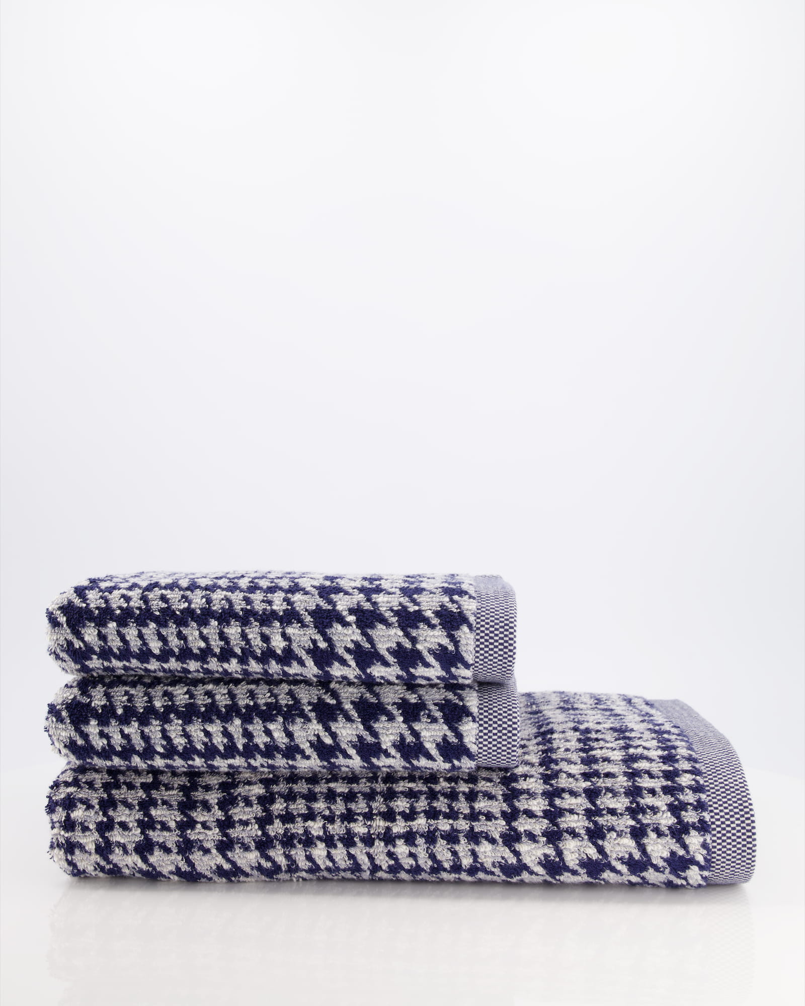 Möve Handtücher Brooklyn Glencheck nature/deep sea - 042 - Handtuch 50x100 cm