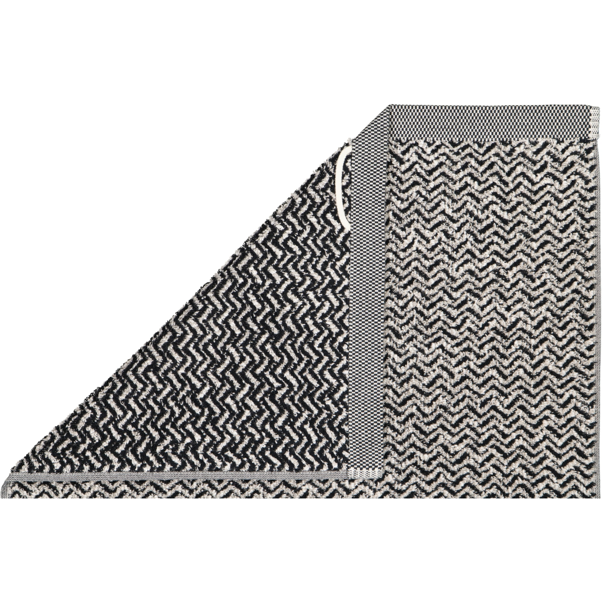 Möve - Brooklyn Fischgrat - Farbe:  nature/black - 081 (1-0567/8970) - Duschtuch 80x150 cm