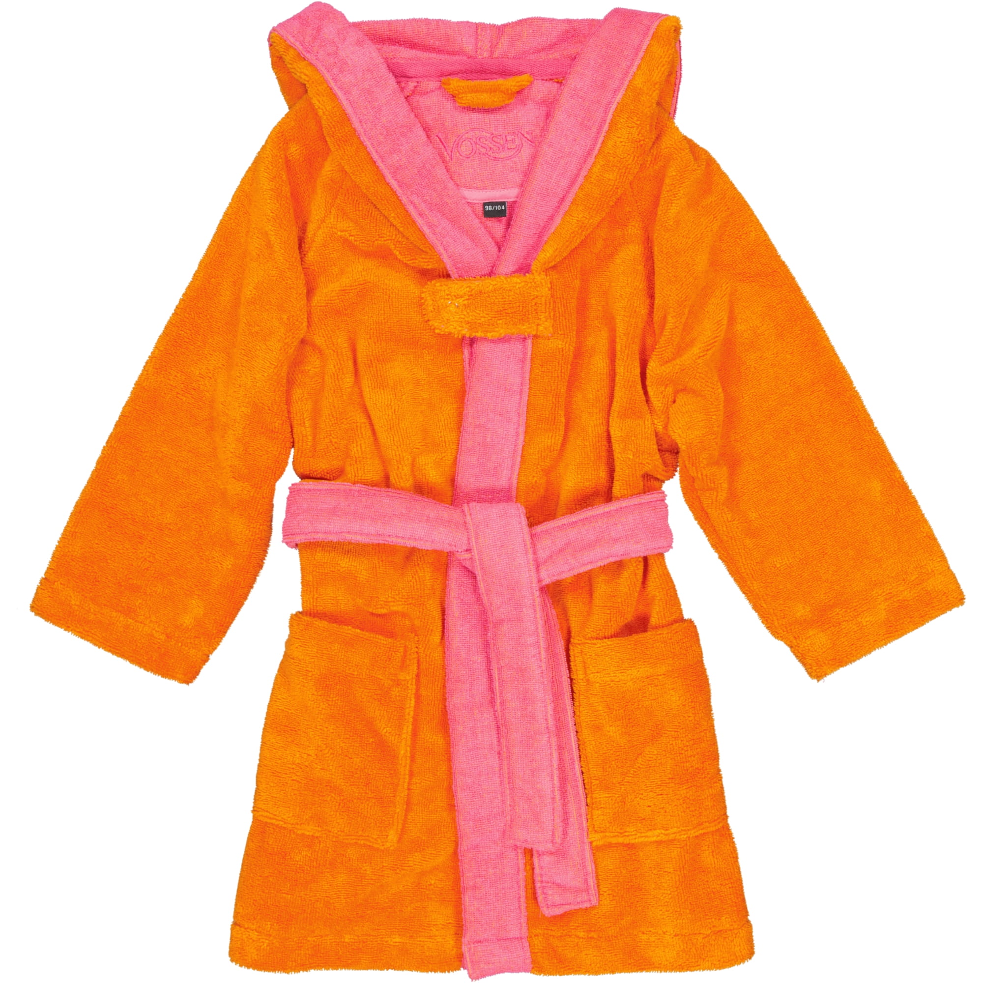 Vossen Kinderbademäntel Kinder Kapuze Bixie electric orange/prim rose - 0006 - 98/104