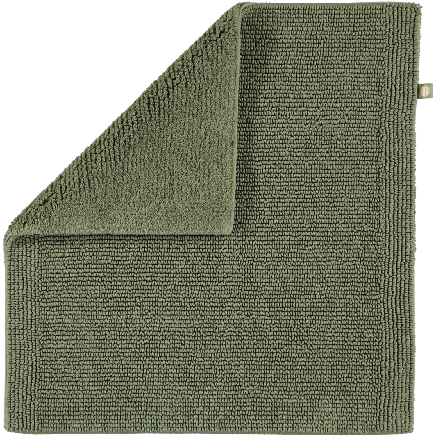 Rhomtuft - Badteppich Pur - Farbe: olive - 404 - 60x60 cm