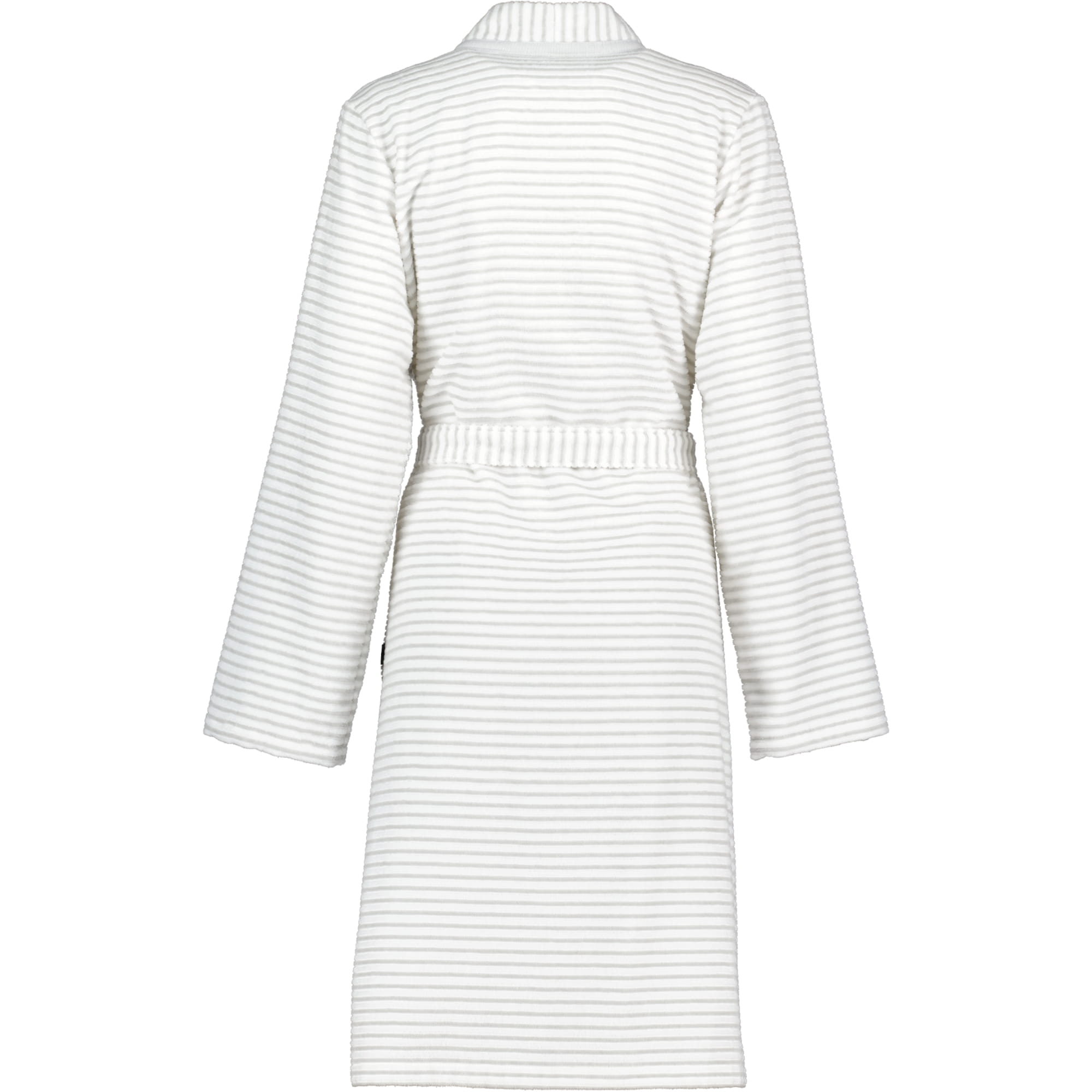 Cawö - Damen Bademantel Kurz Kimono 1214 - Farbe: weiß-silber - 76