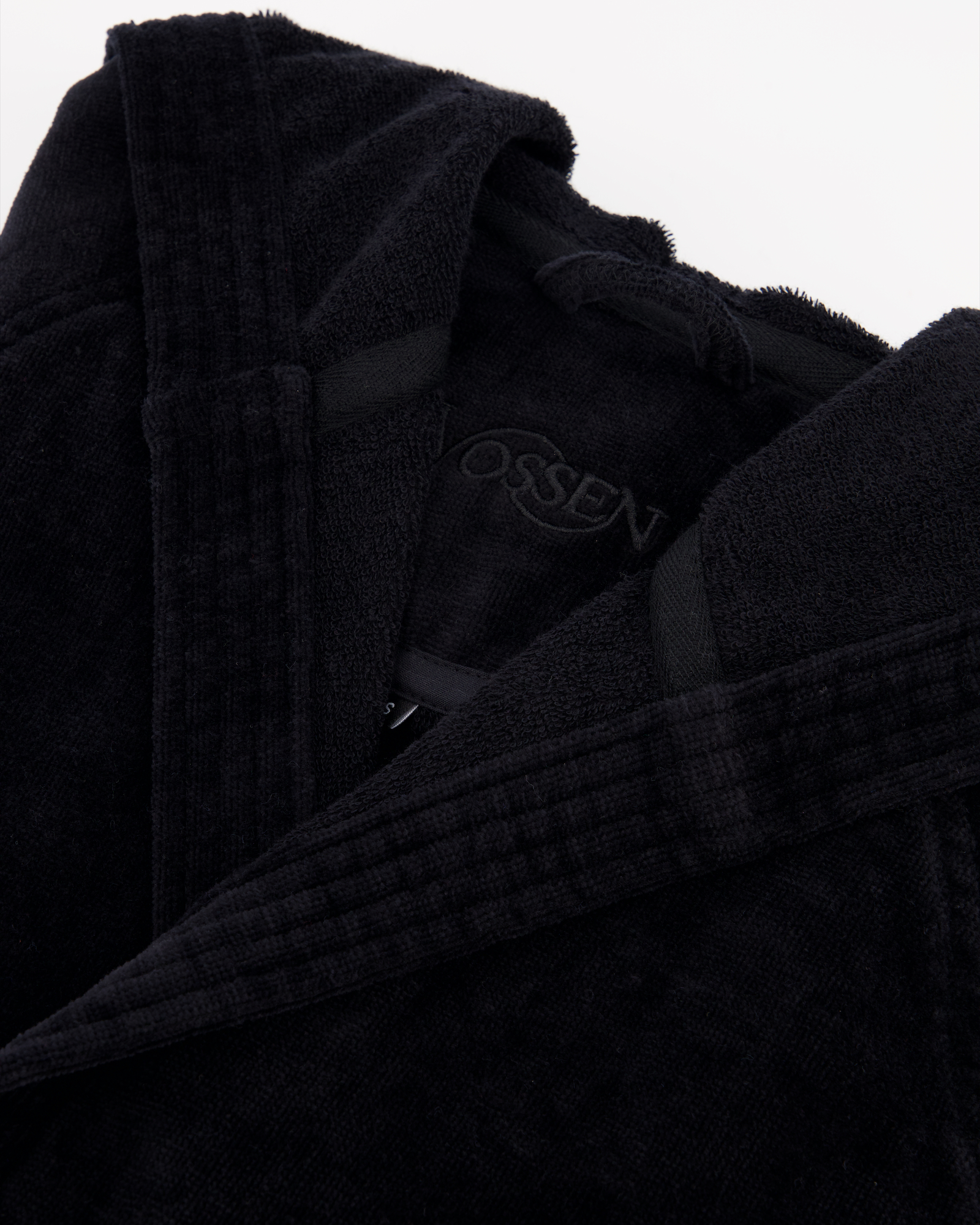 Vossen Bademäntel unisex Kurzmantel mit Kapuze Texas schwarz - 7900 - XXL