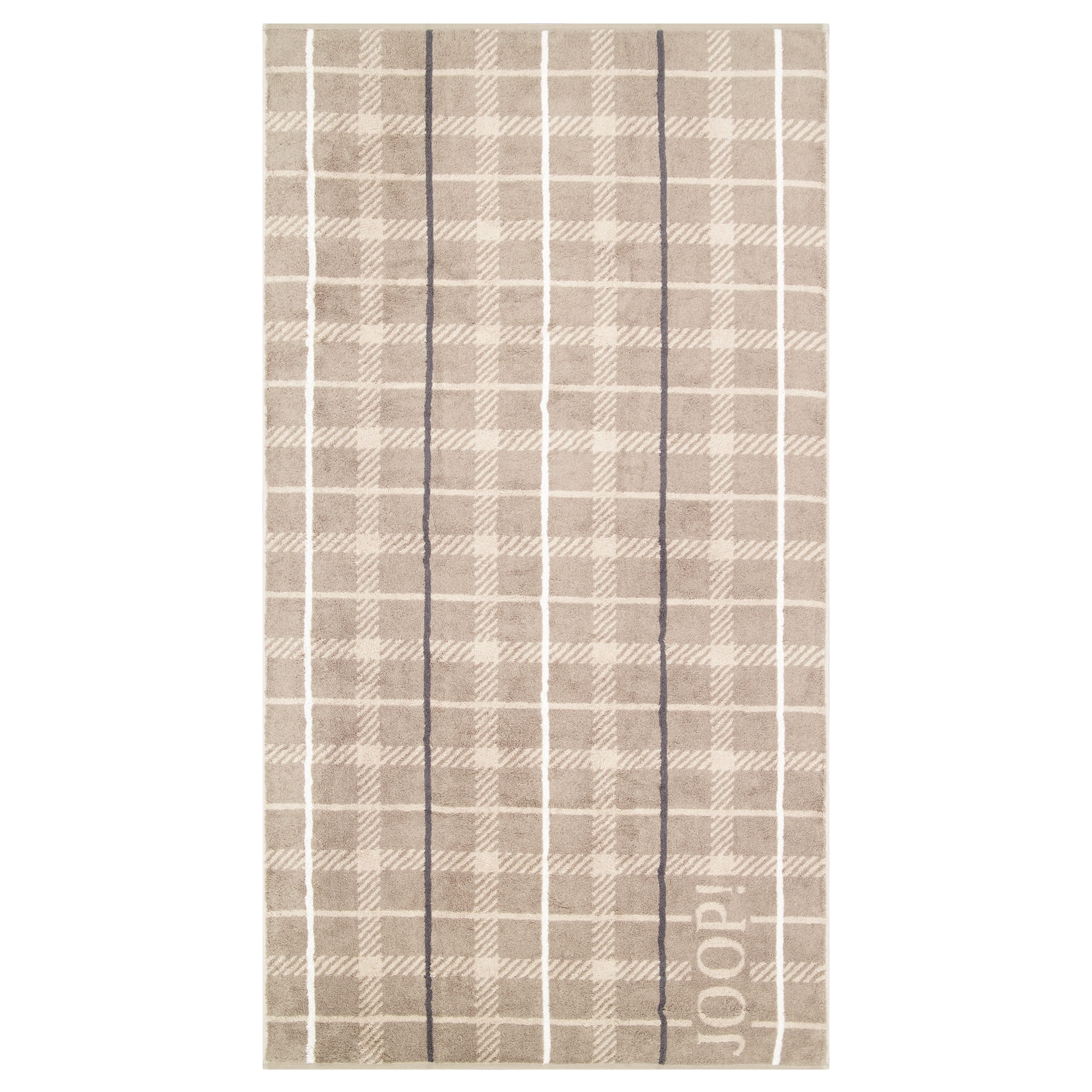 JOOP! Handtücher Contour Checked 1715 Taupe - 73 - Duschtuch 80x150 cm