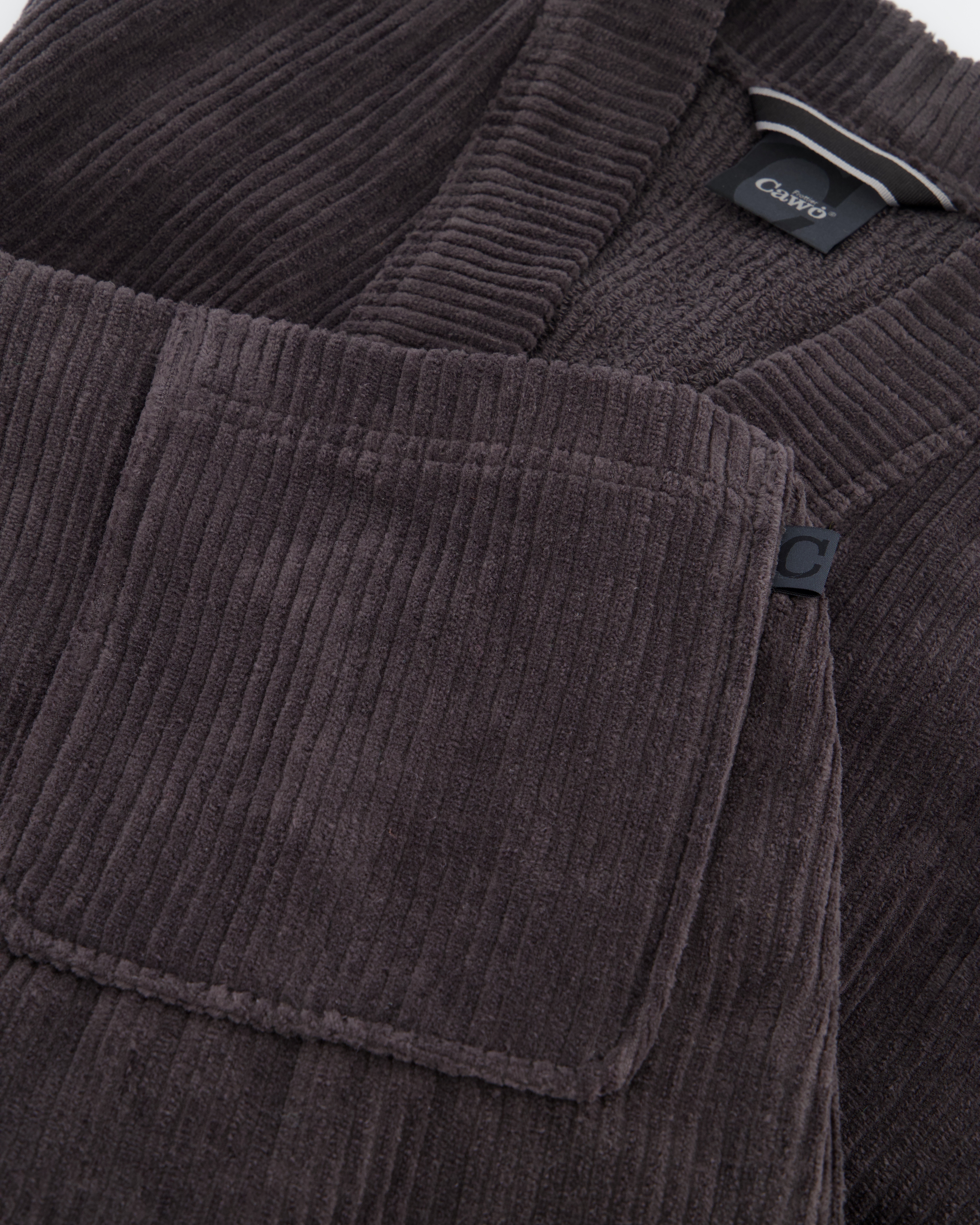 Cawö Bademäntel Herren Kimono Cord-Optik 6540 basalt - 740
