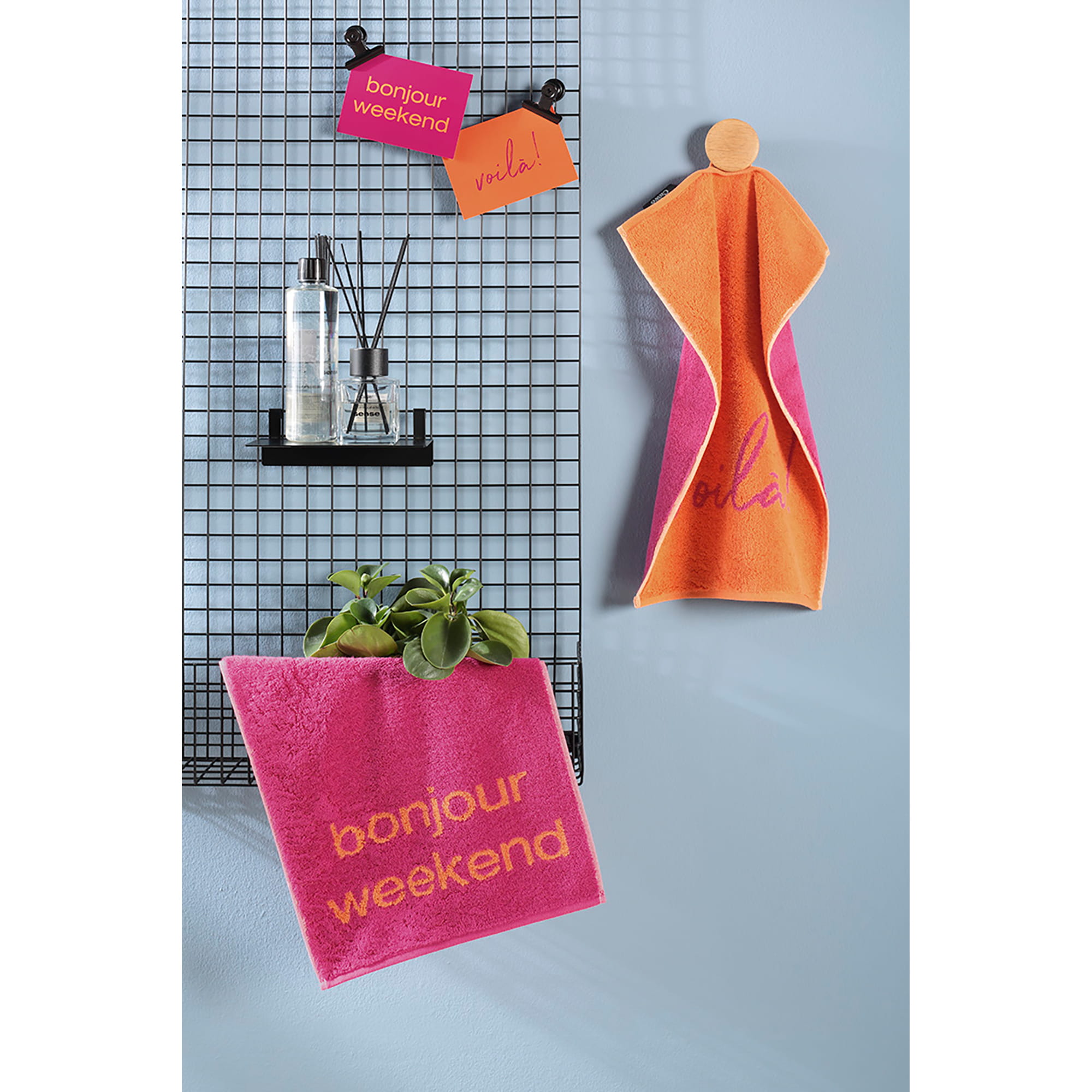 Cawö Gästetücher Postcard Towels Edition 100 bonjour weekend - 05 - Gästetuch 30x50 cm