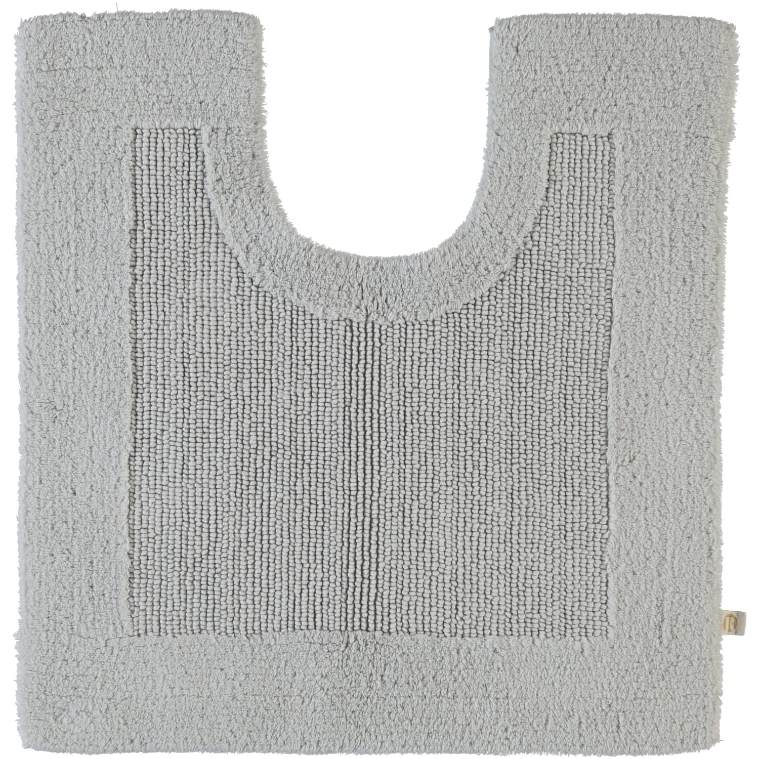 Rhomtuft - Badteppiche Prestige - Farbe: perlgrau - 11 - Toilettenvorlage mit Ausschnitt 60x60 cm