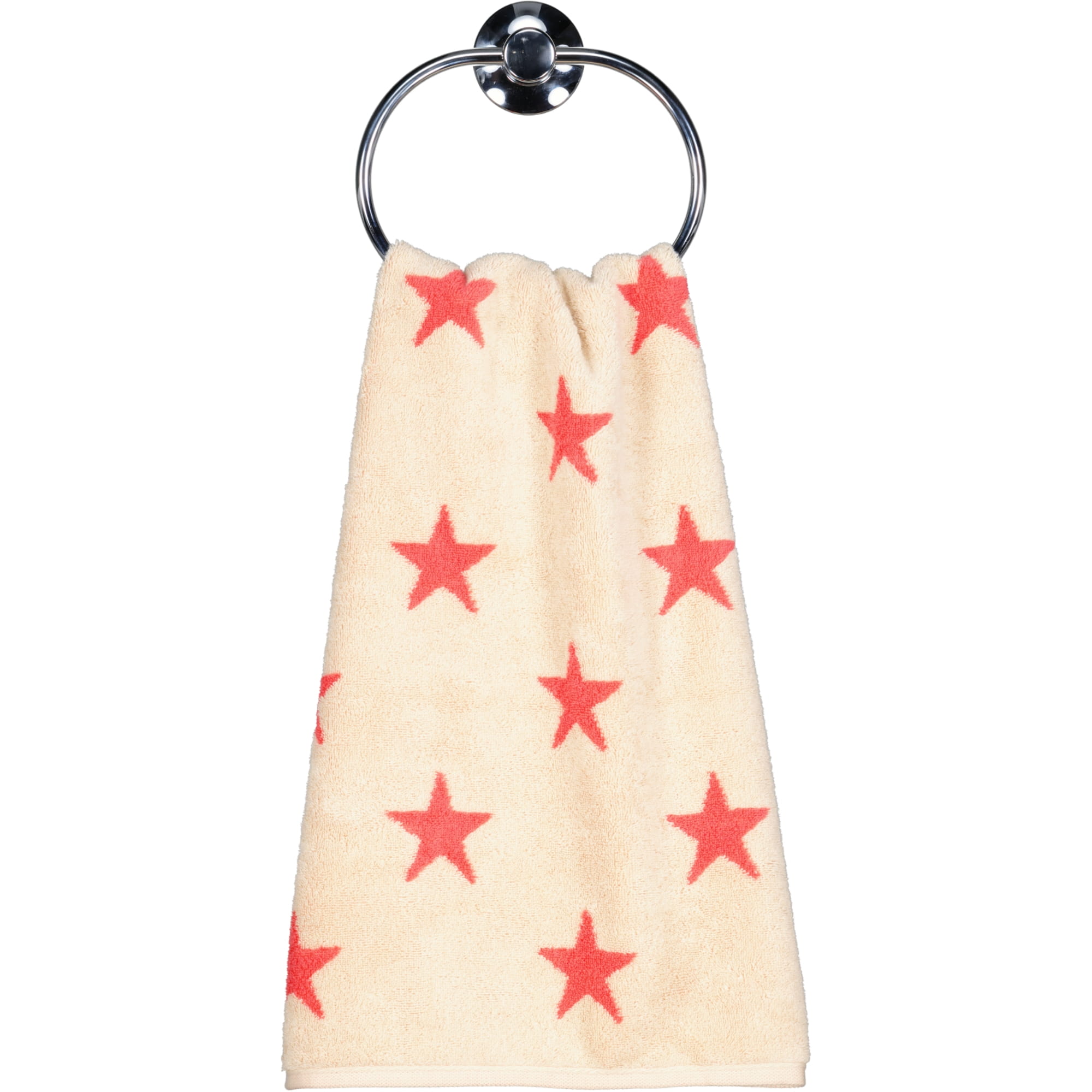 Cawö Handtücher NEW STARS Sterne groß 6260 beige/pink - 32 - Handtuch 50x100 cm