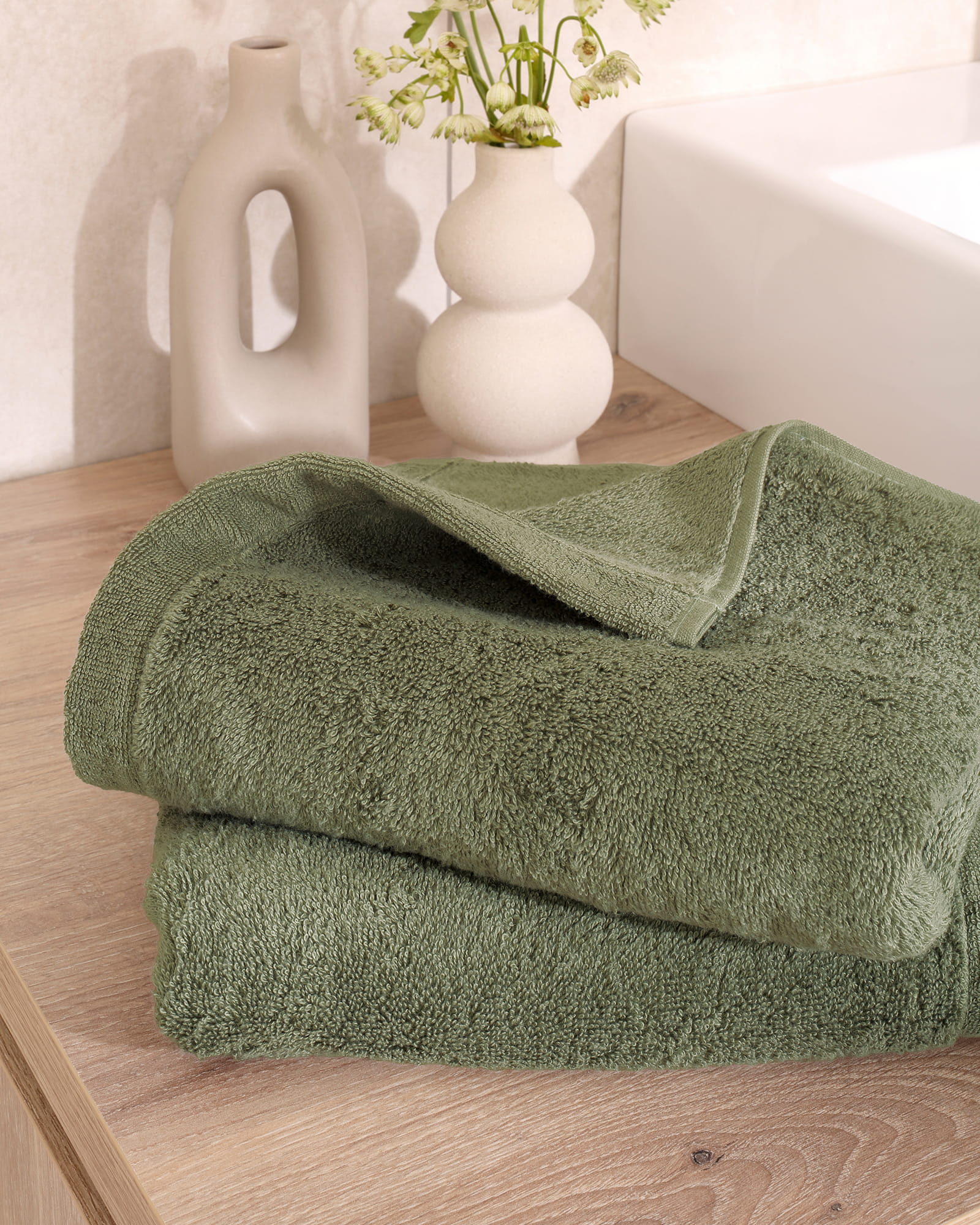 Cawö Handtücher Lifestyle Uni 7007 oliv - 497 - Gästetuch 30x50 cm