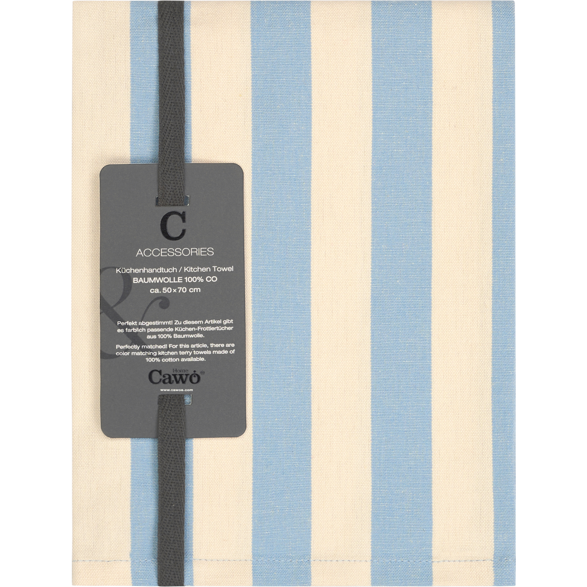 Cawö Home Geschirrtücher Prints & Stripes Streifen 546 blau/natur - 13 - 50x70 cm