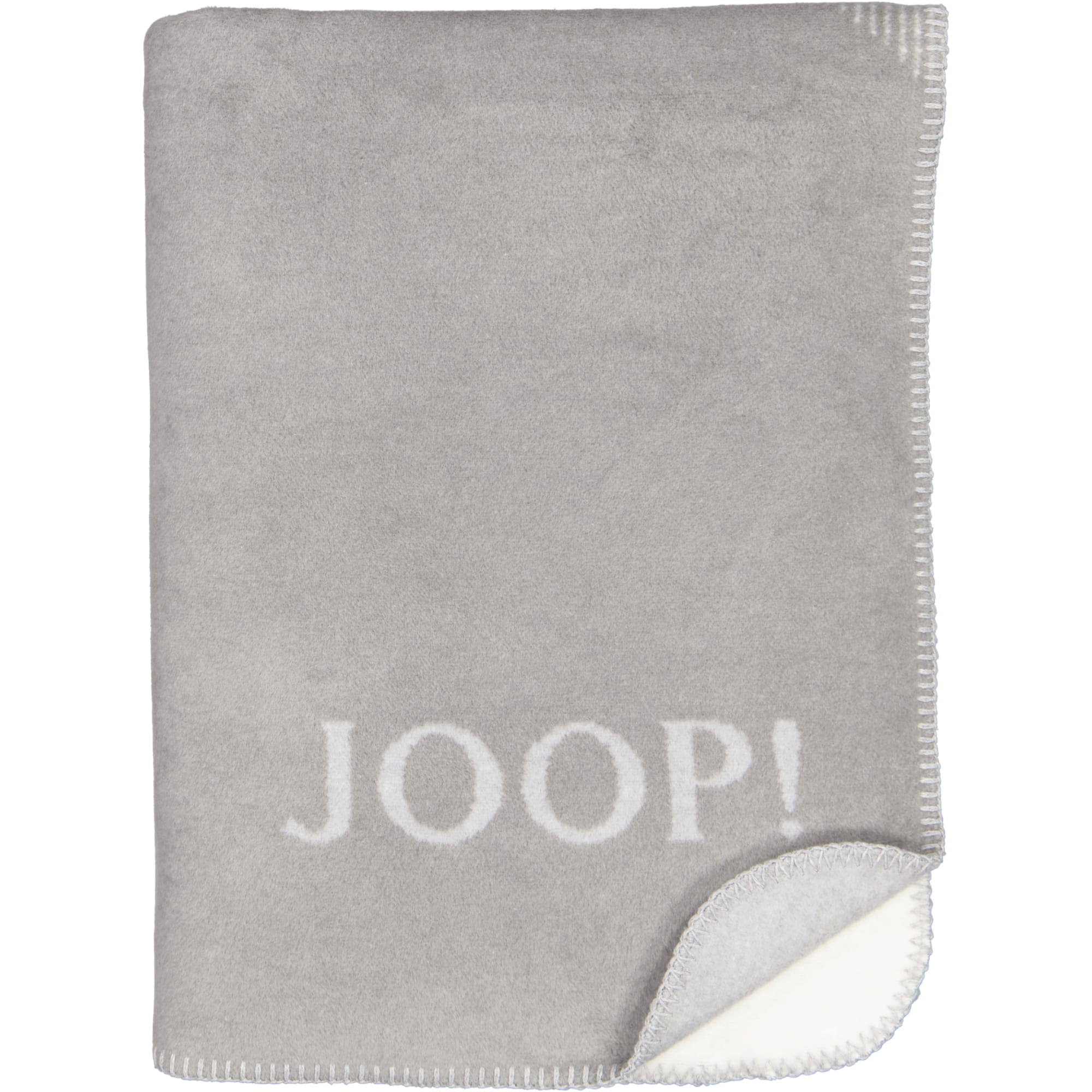 JOOP! Wohndecke Checks - Größe: 150x200 cm - Farbe: Silber-Natur